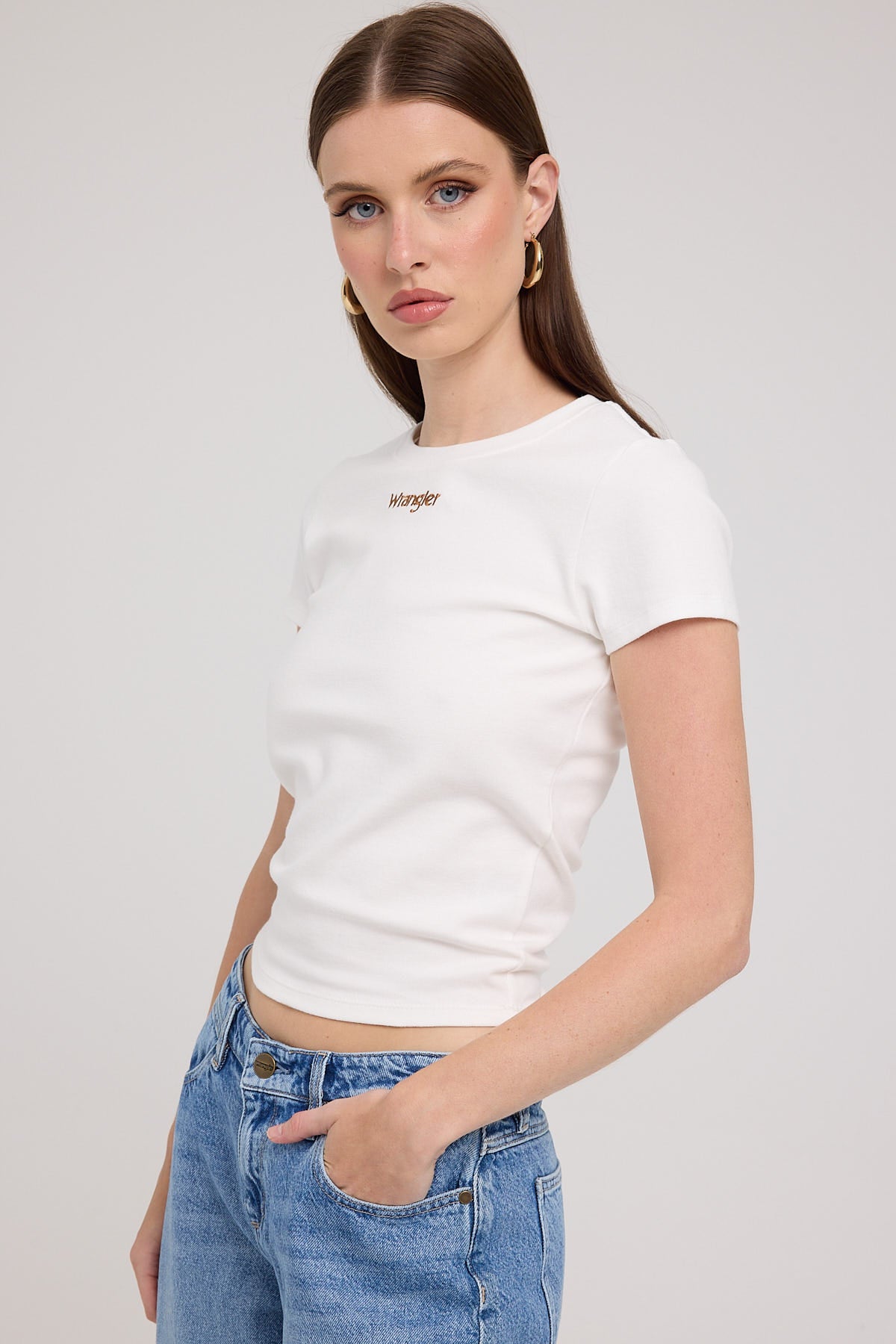 Wrangler Staple Rib Tee Vintage White