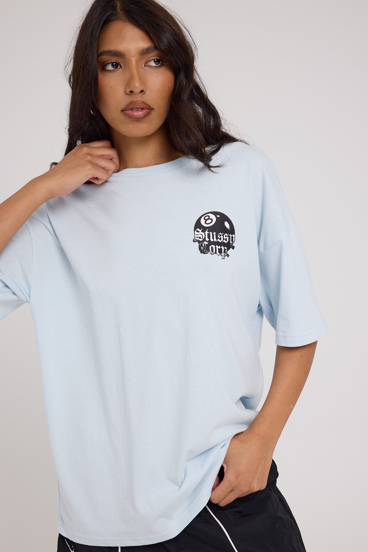 Stussy 8 Ball Corp Relaxed Tee Ice Blue – Universal Store