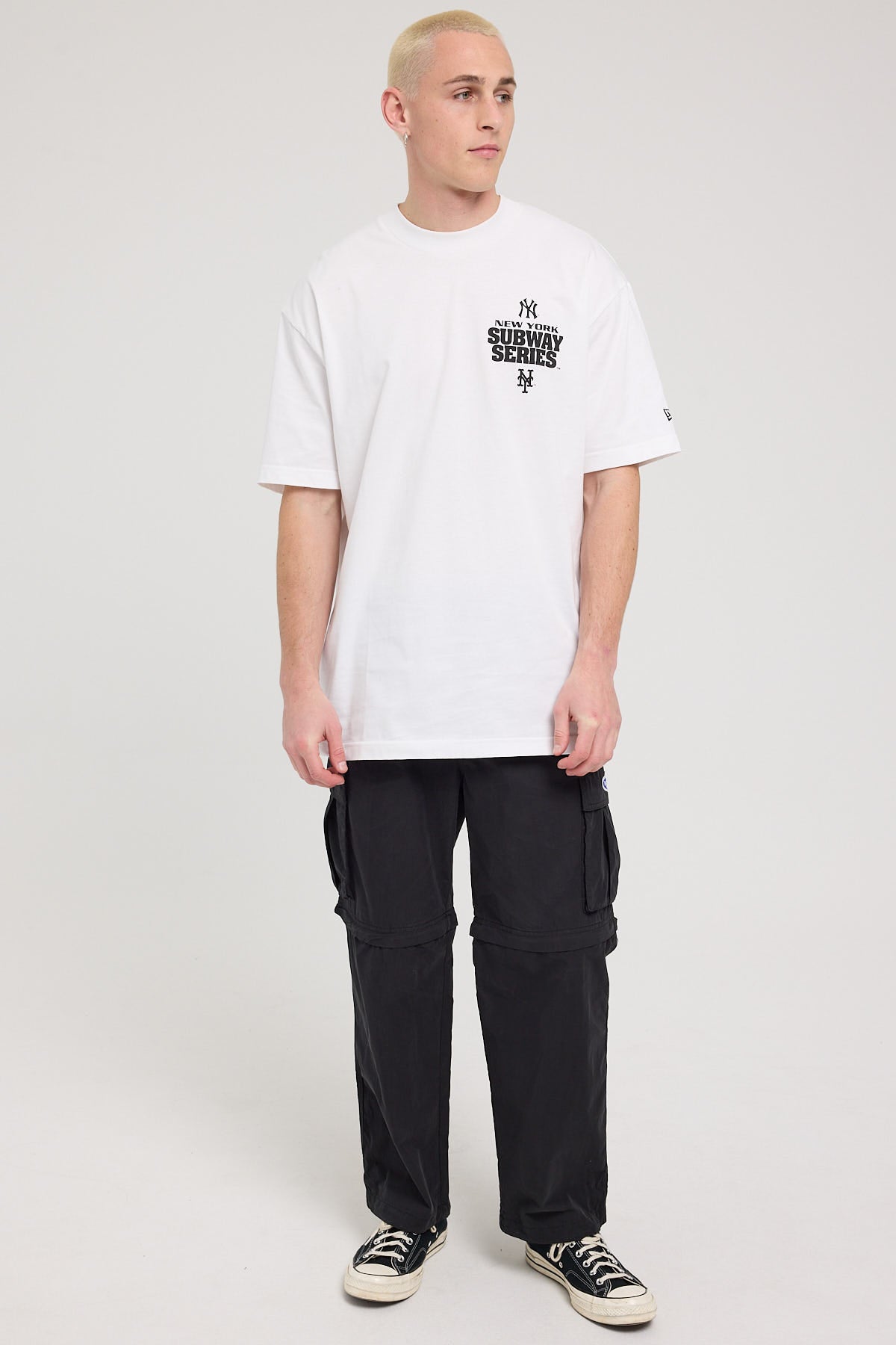 New Era Subway Series Oversized Fit Tee White