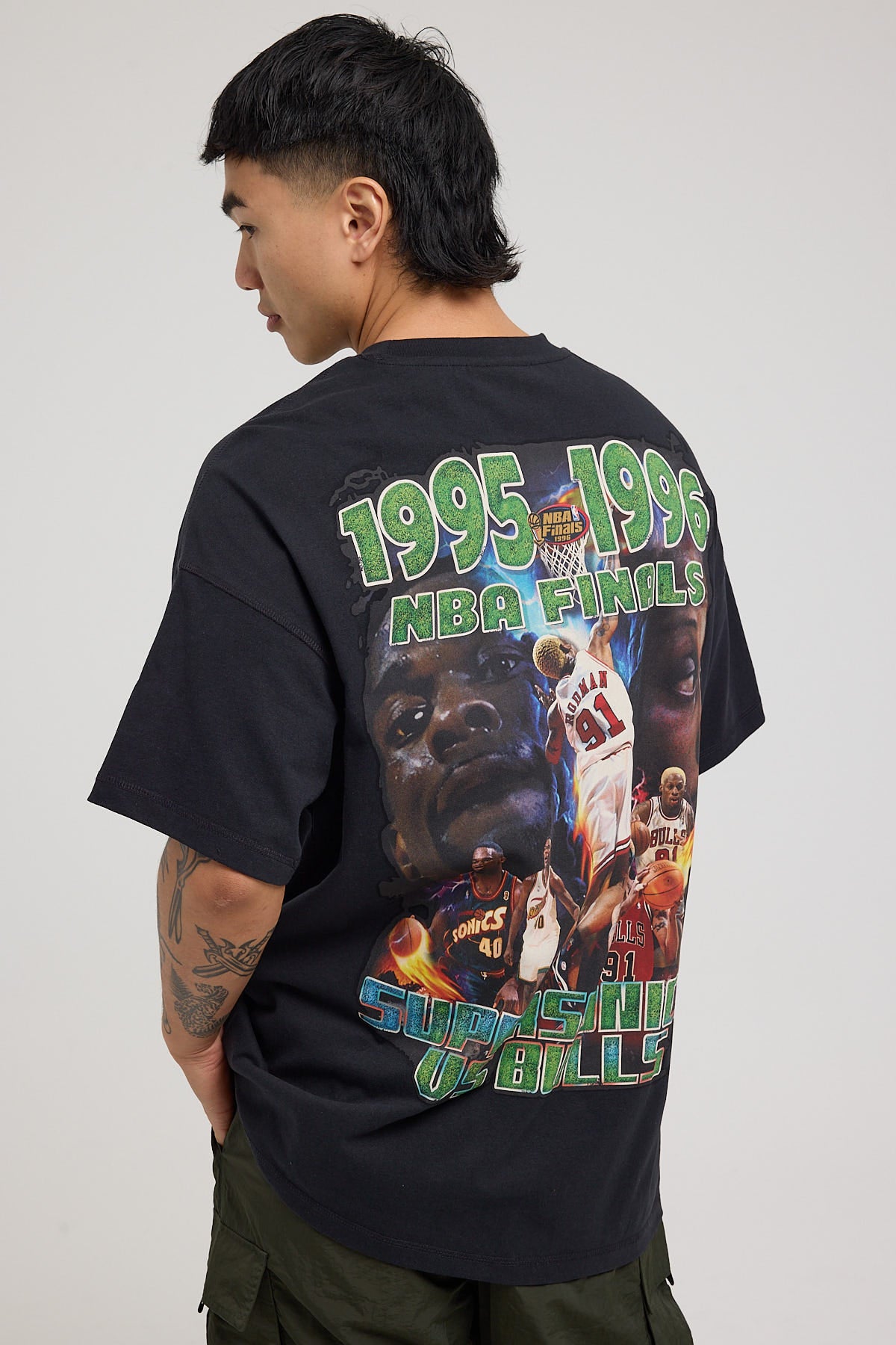 Mitchell & Ness 1996 NBA Finals Tee Faded Black