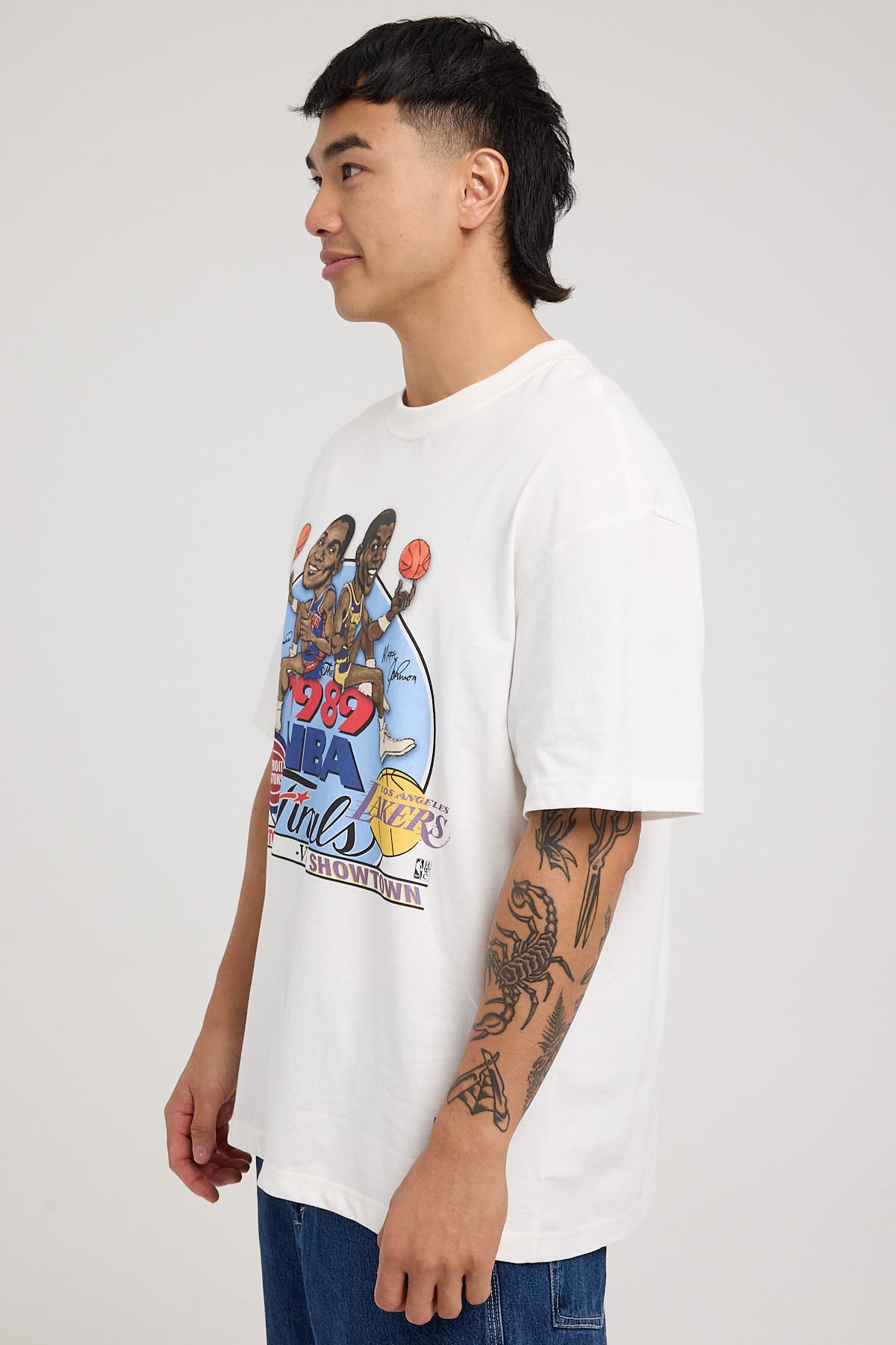 Mitchell & Ness 1989 NBA Finals Tee Vintage White