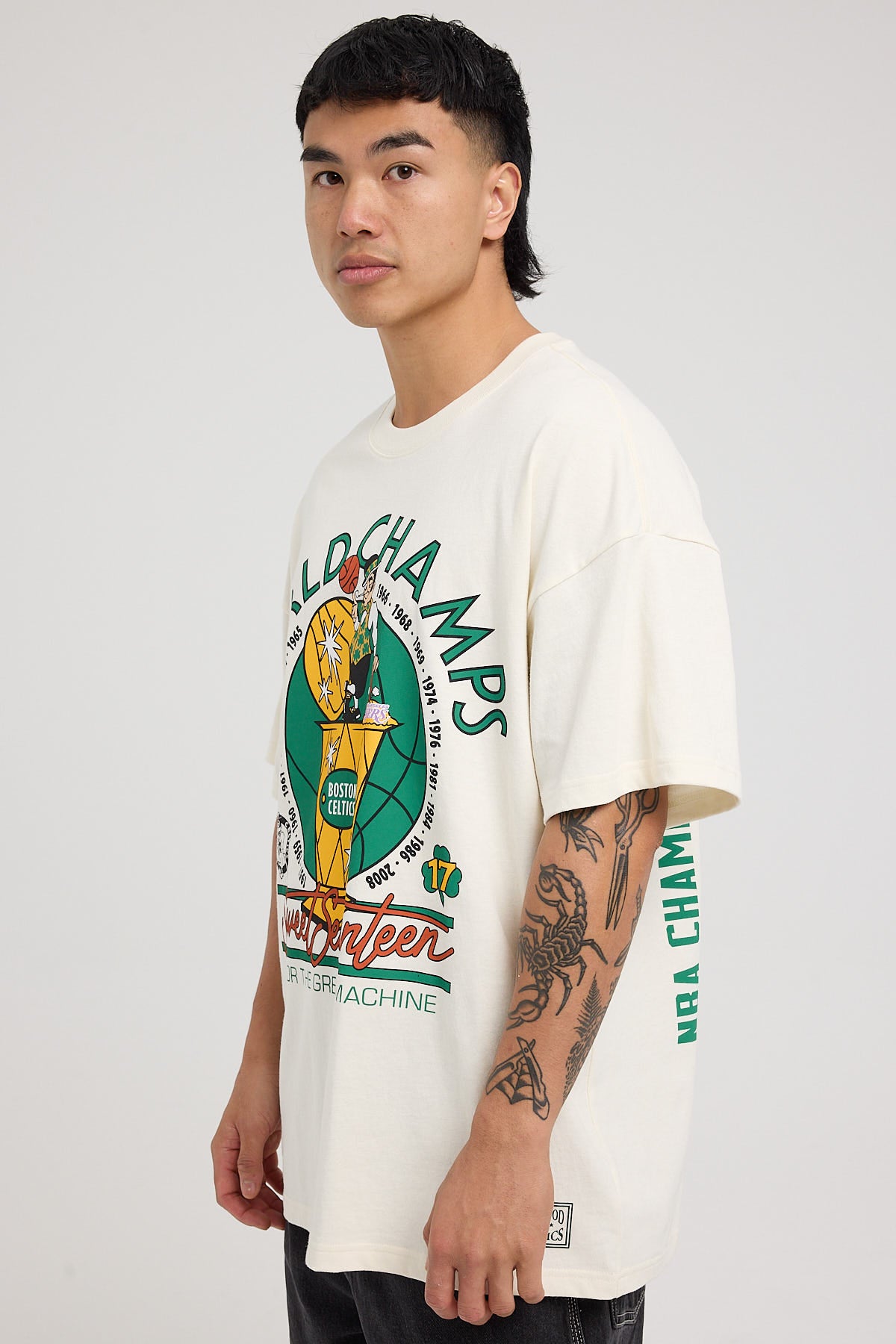 Mitchell & Ness Celtics History of Champions Tee Egret – Universal Store