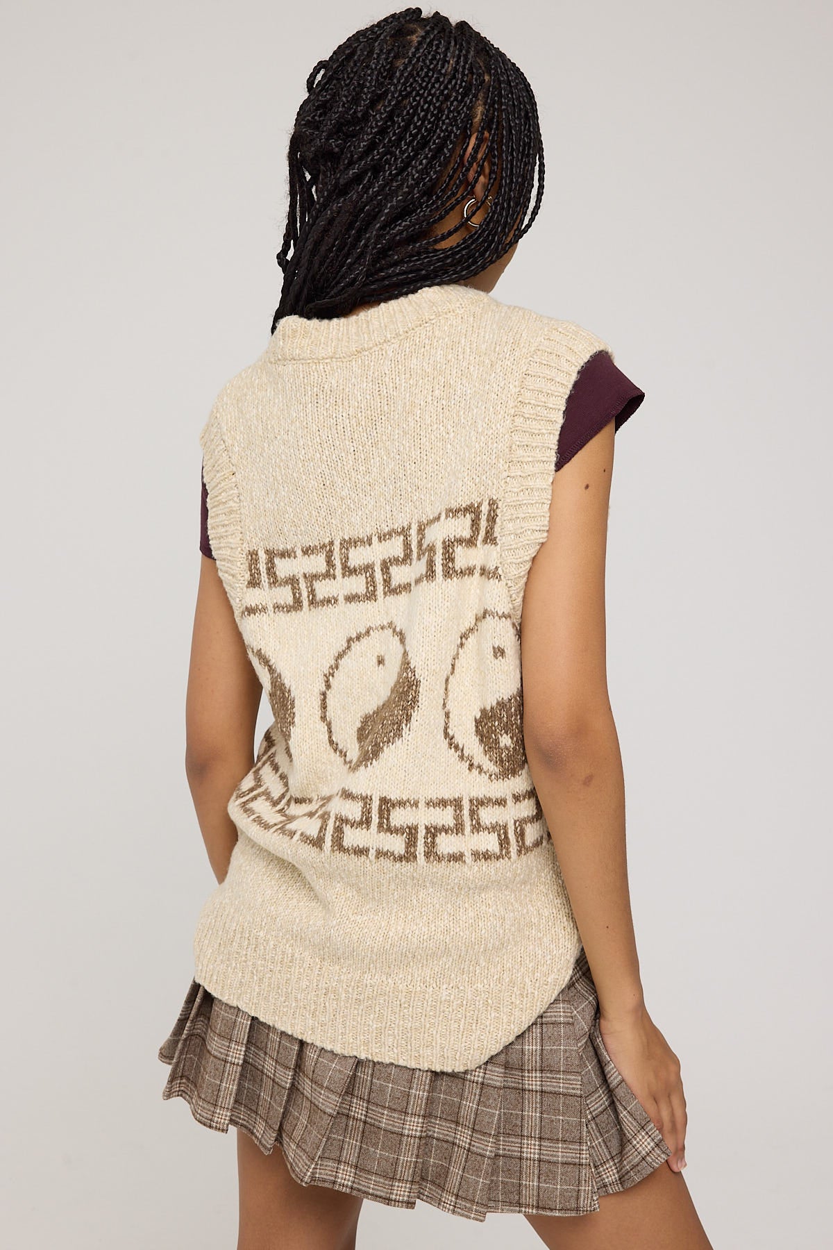 Wrangler Yin & Yang Slouch Knit Vest Coco Sands