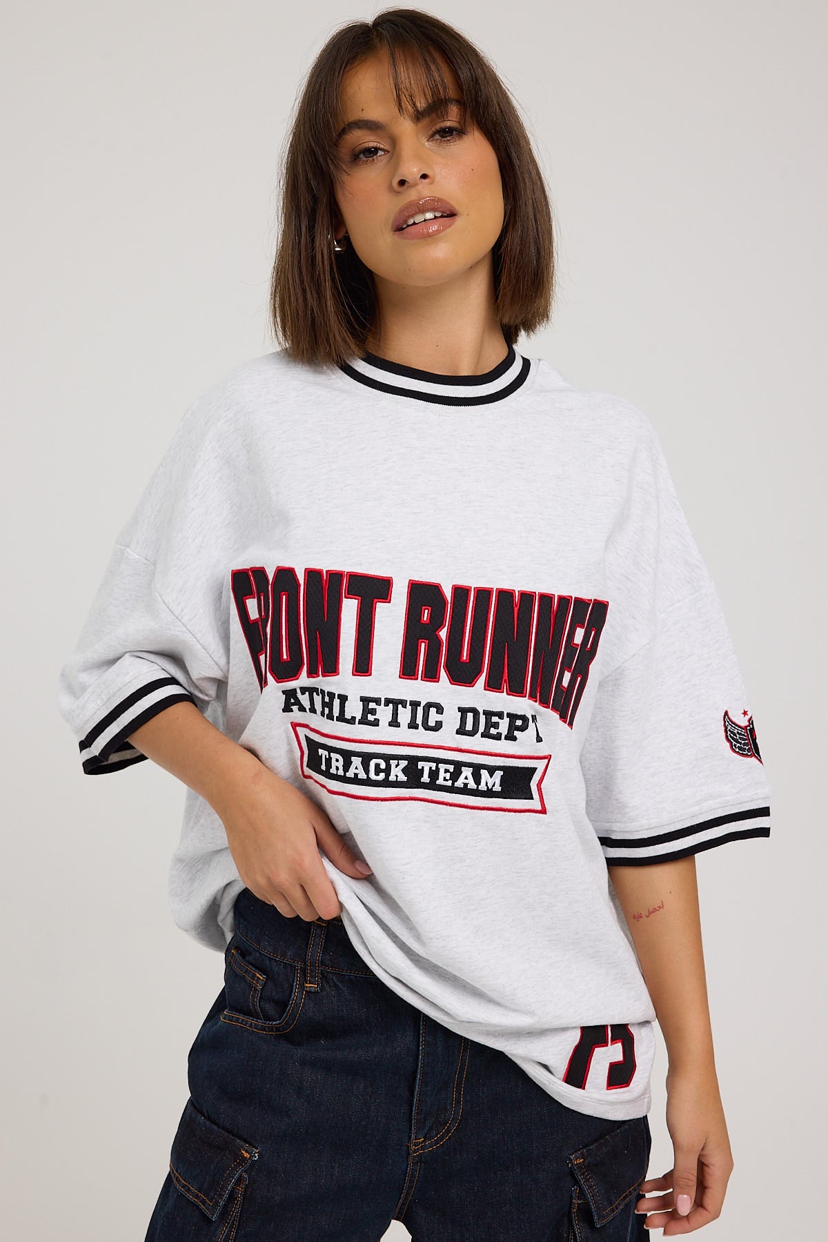 Front Runner Track Tee Grey Marle