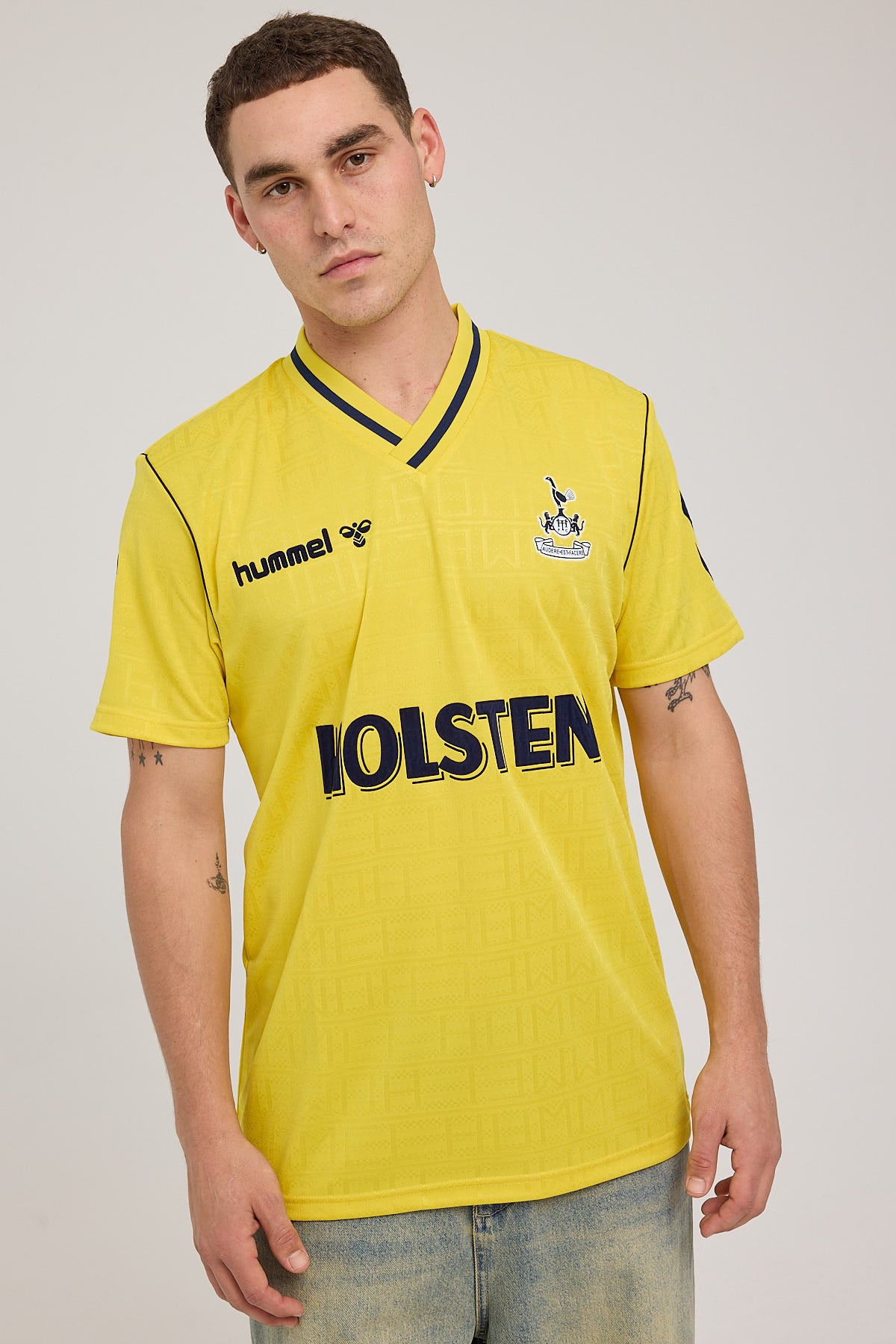 Majestic Athletic 1986 Tottenham Hummel Away Shirt Yellow