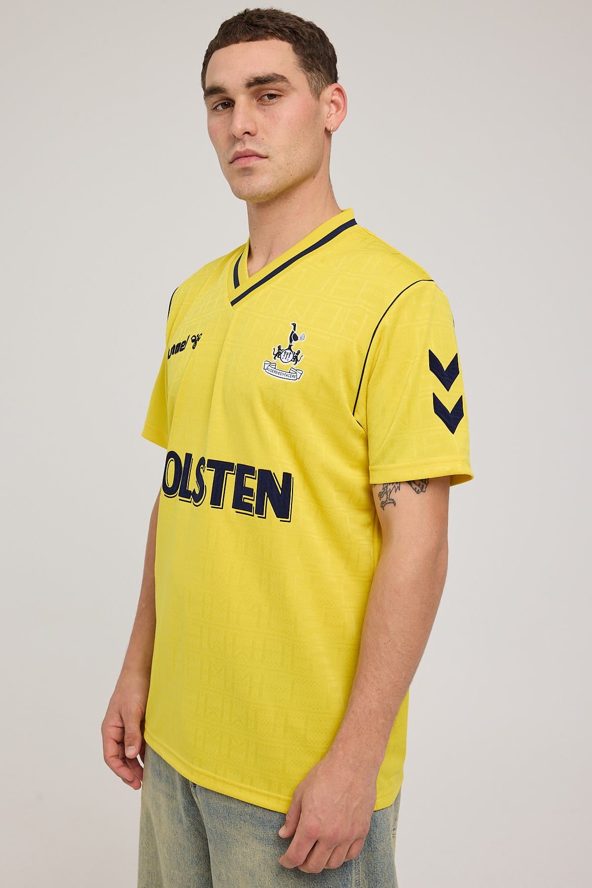 Majestic Athletic 1986 Tottenham Hummel Away Shirt Yellow