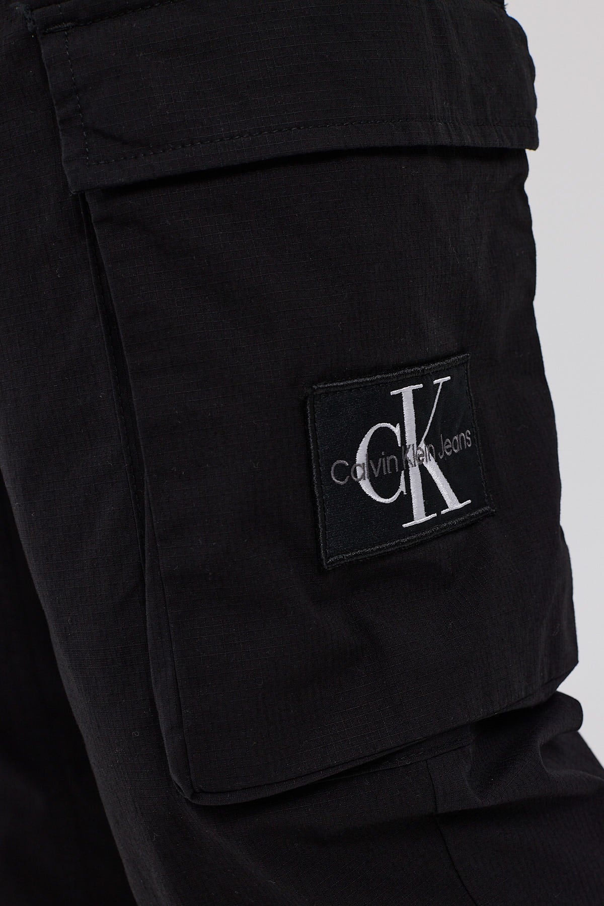 Calvin Klein Skinny Washed Cargo Jean Black