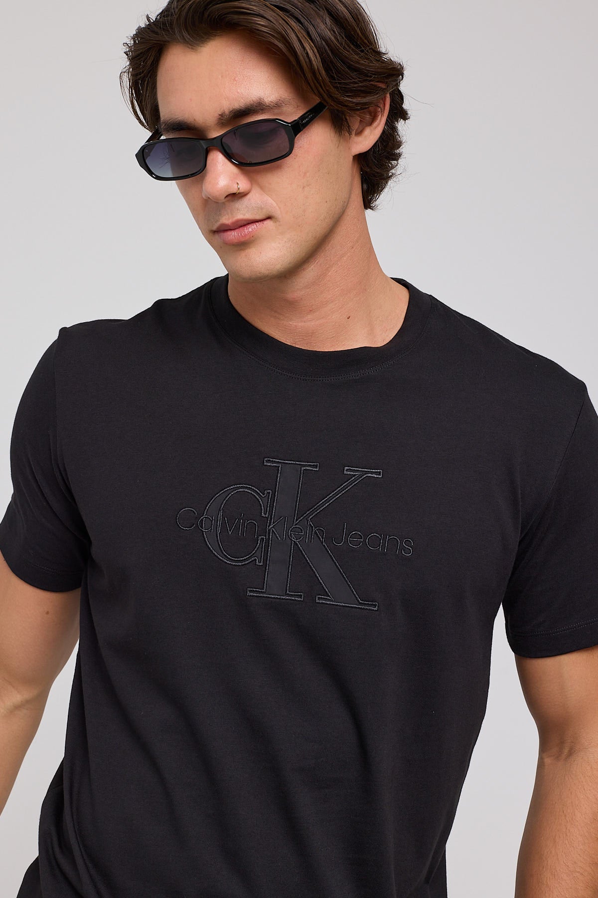 Calvin Klein Monologo Applique Tee Black