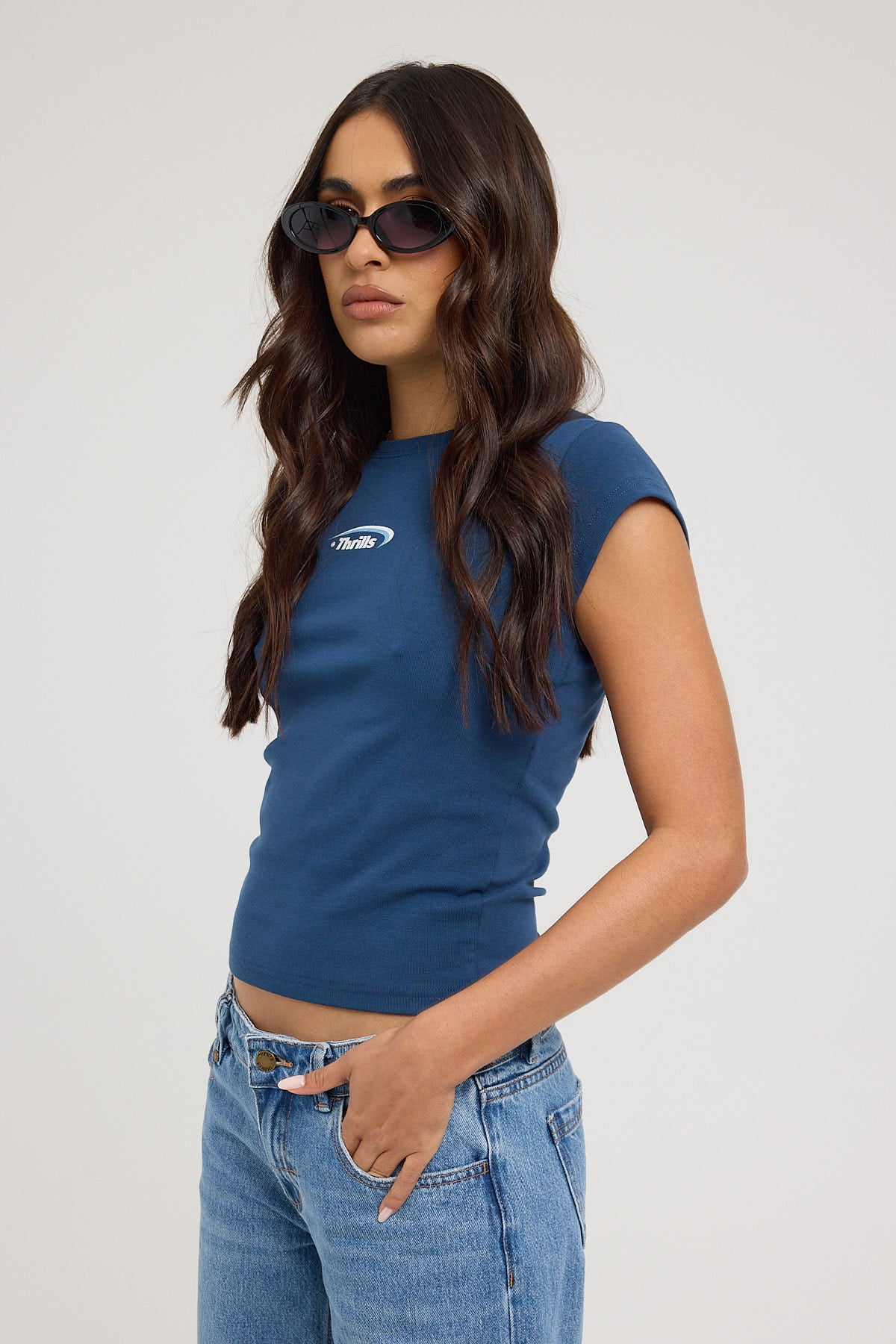 Thrills Sphere Club Tee Ensign Blue