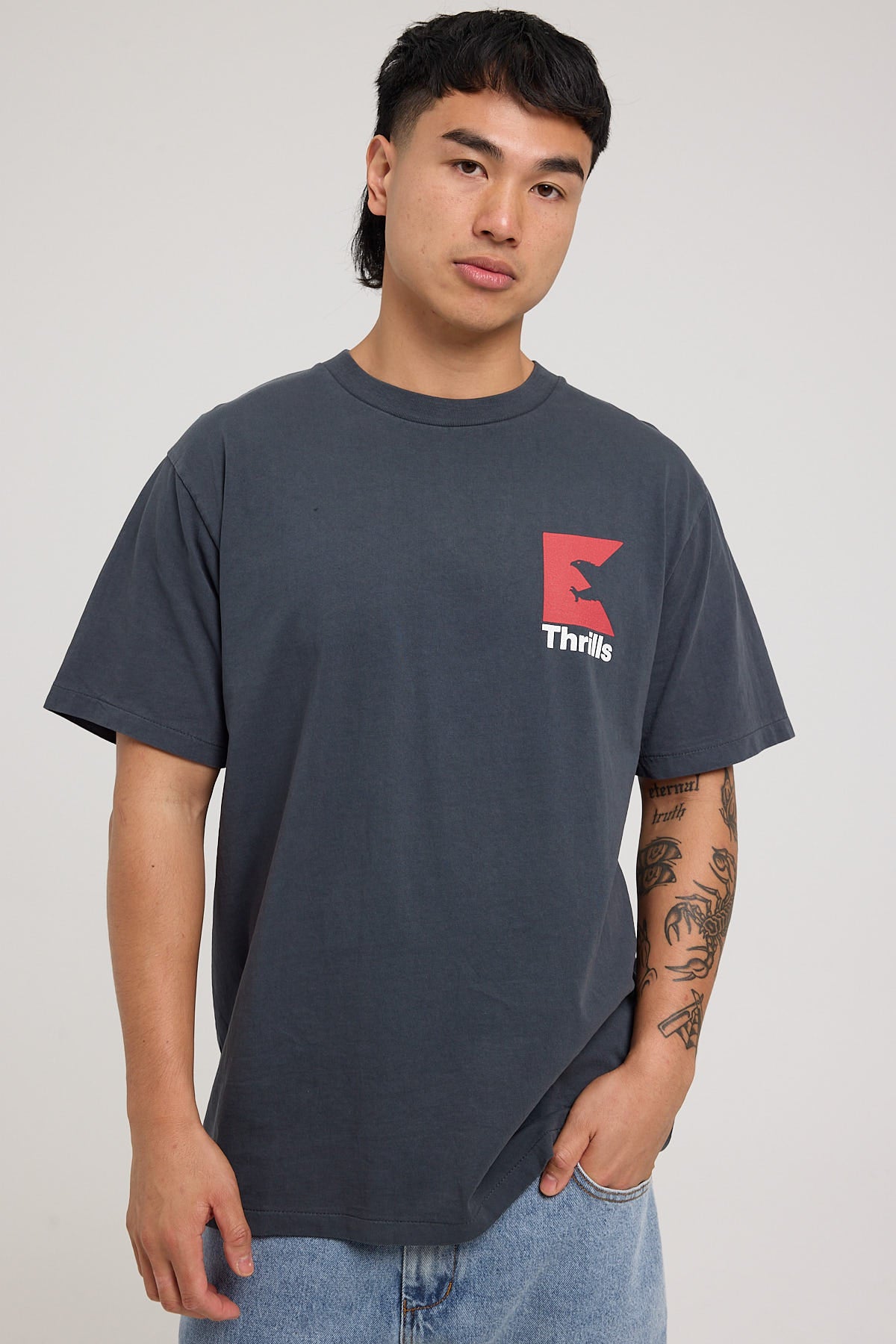 Thrills United Front Merch Fit Tee Ebony