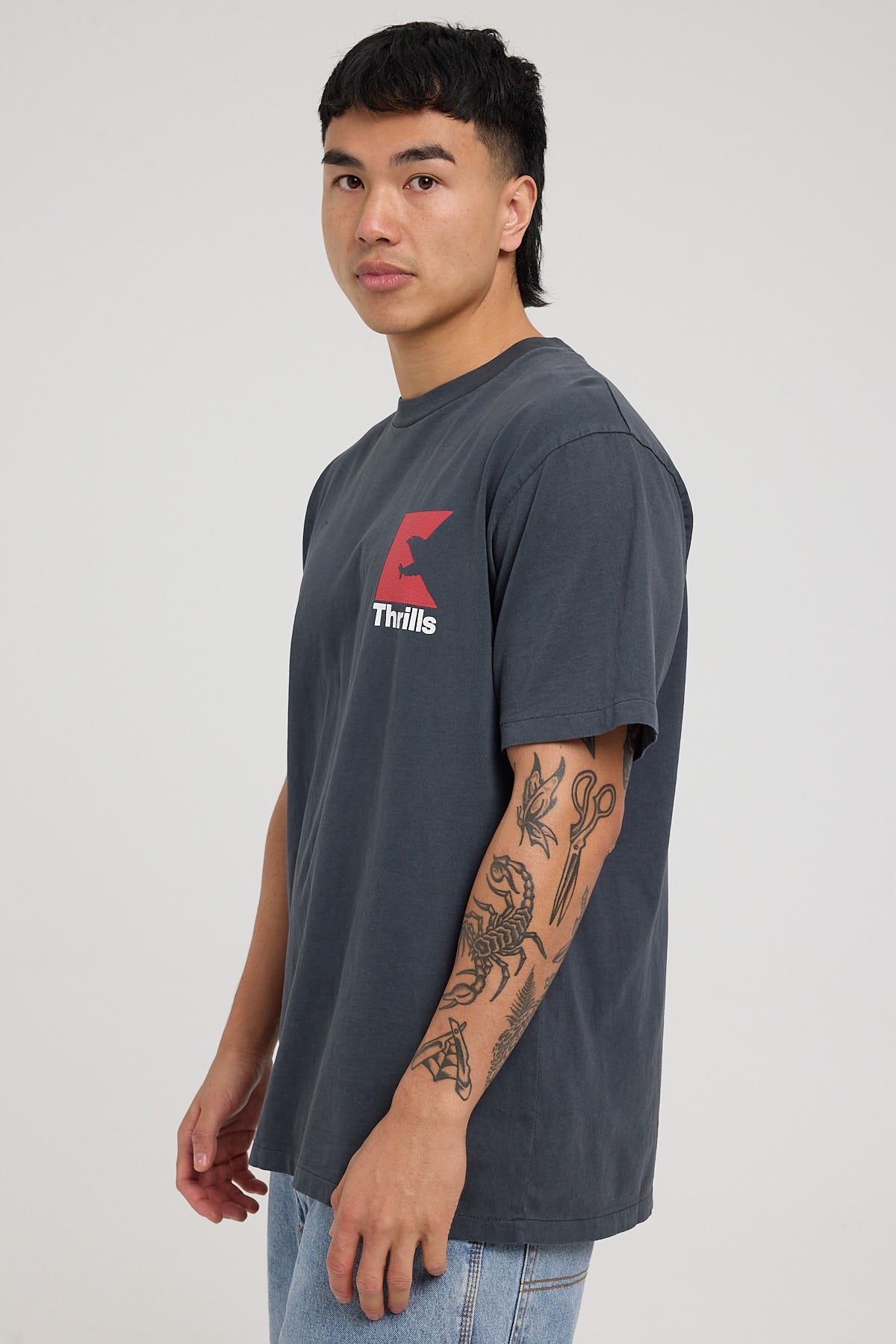 Thrills United Front Merch Fit Tee Ebony