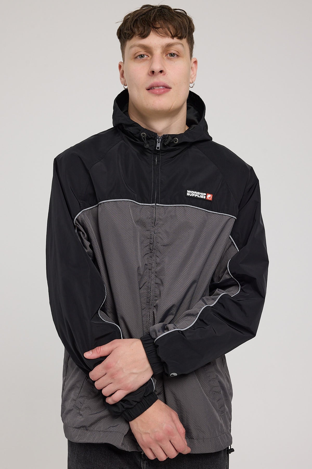 Worship Forever Zip Anorak Jacket Black