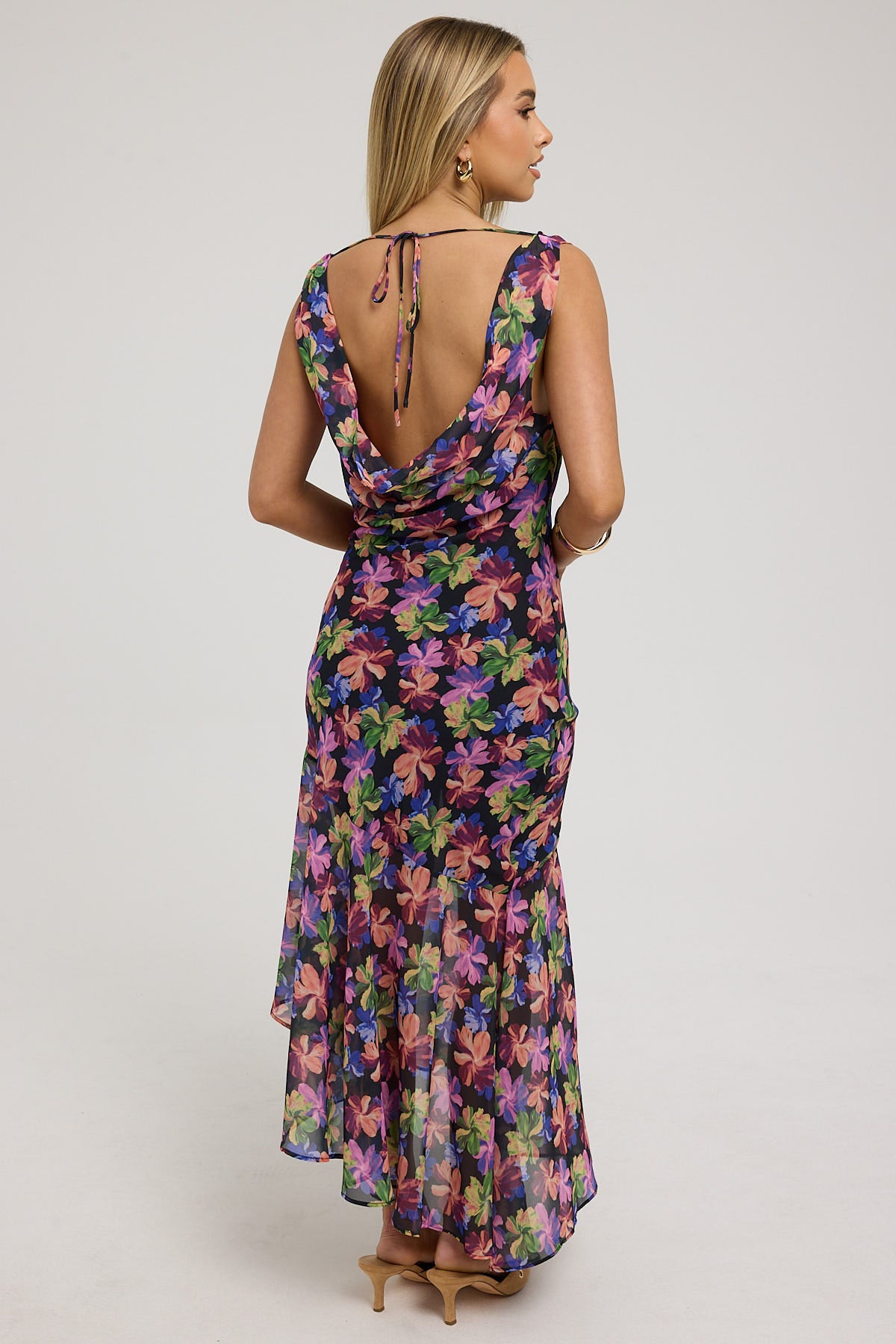 Charlie Holiday Dominique Midi Dress Mystic Floral