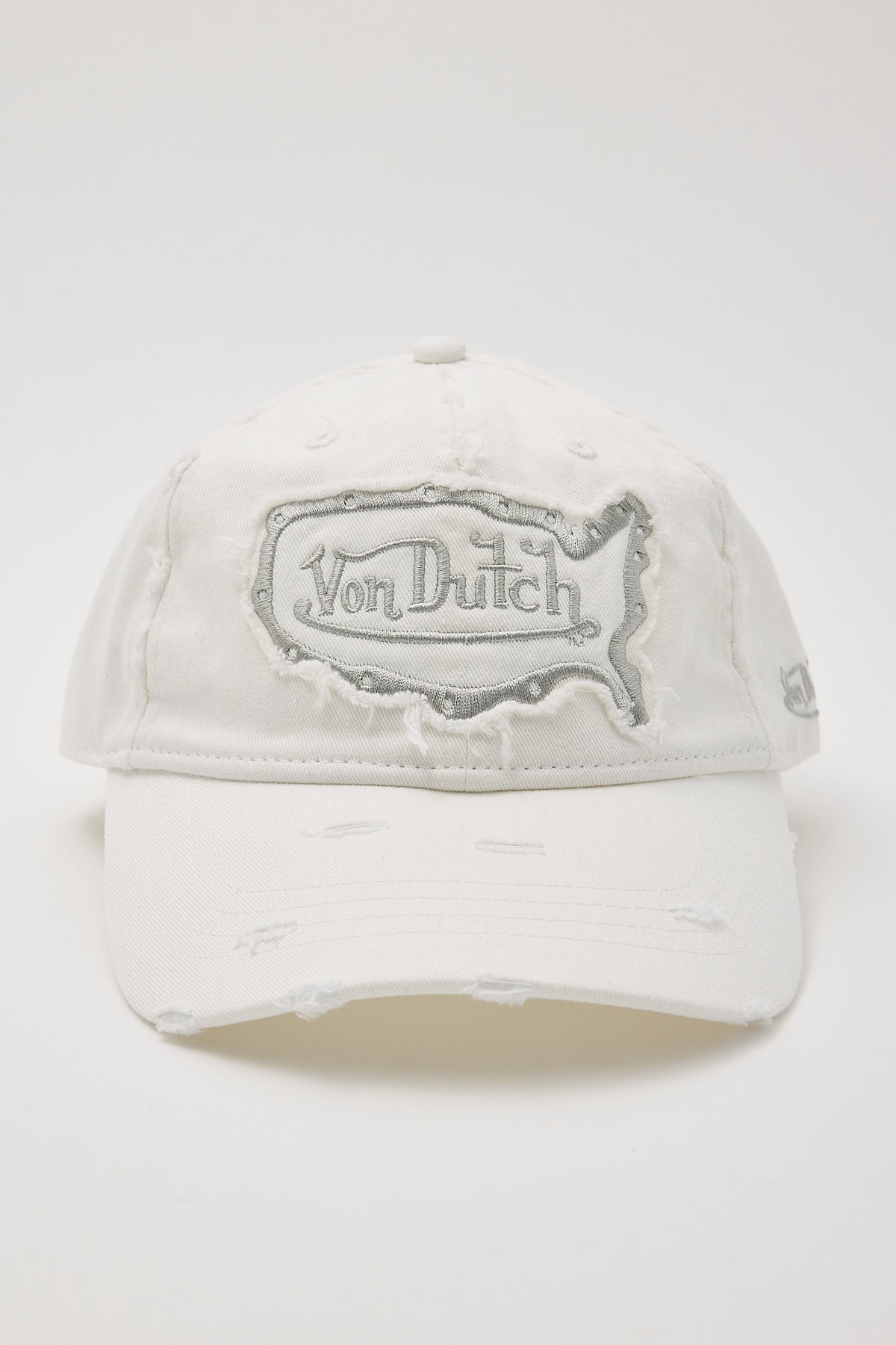 Von Dutch Washed Dirty White Dad Cap White/Chocolate