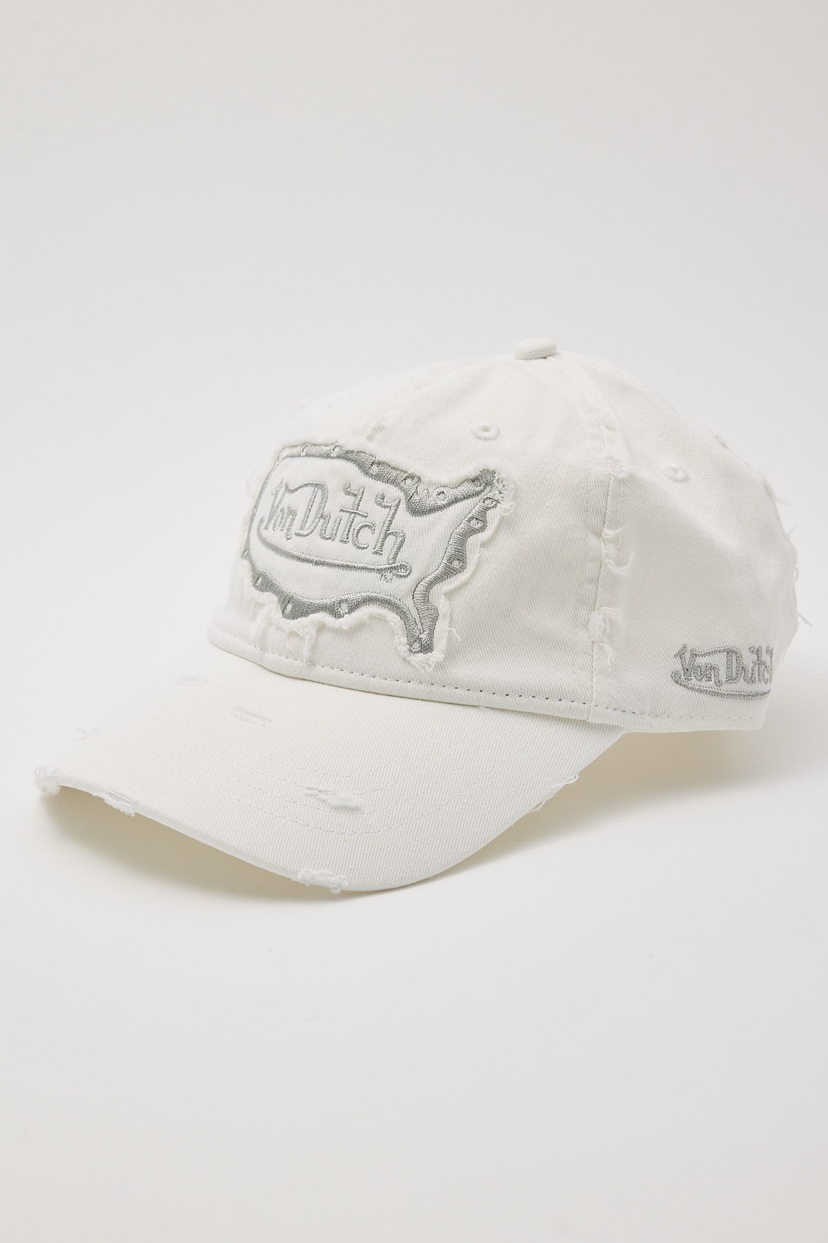 Von Dutch Washed Dirty White Dad Cap White/Chocolate