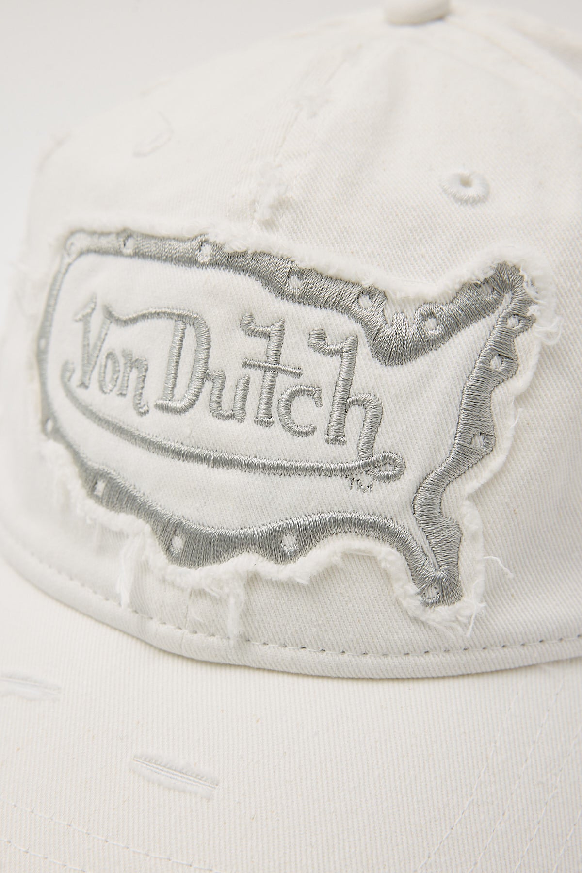 Von Dutch Washed Dirty White Dad Cap White/Chocolate