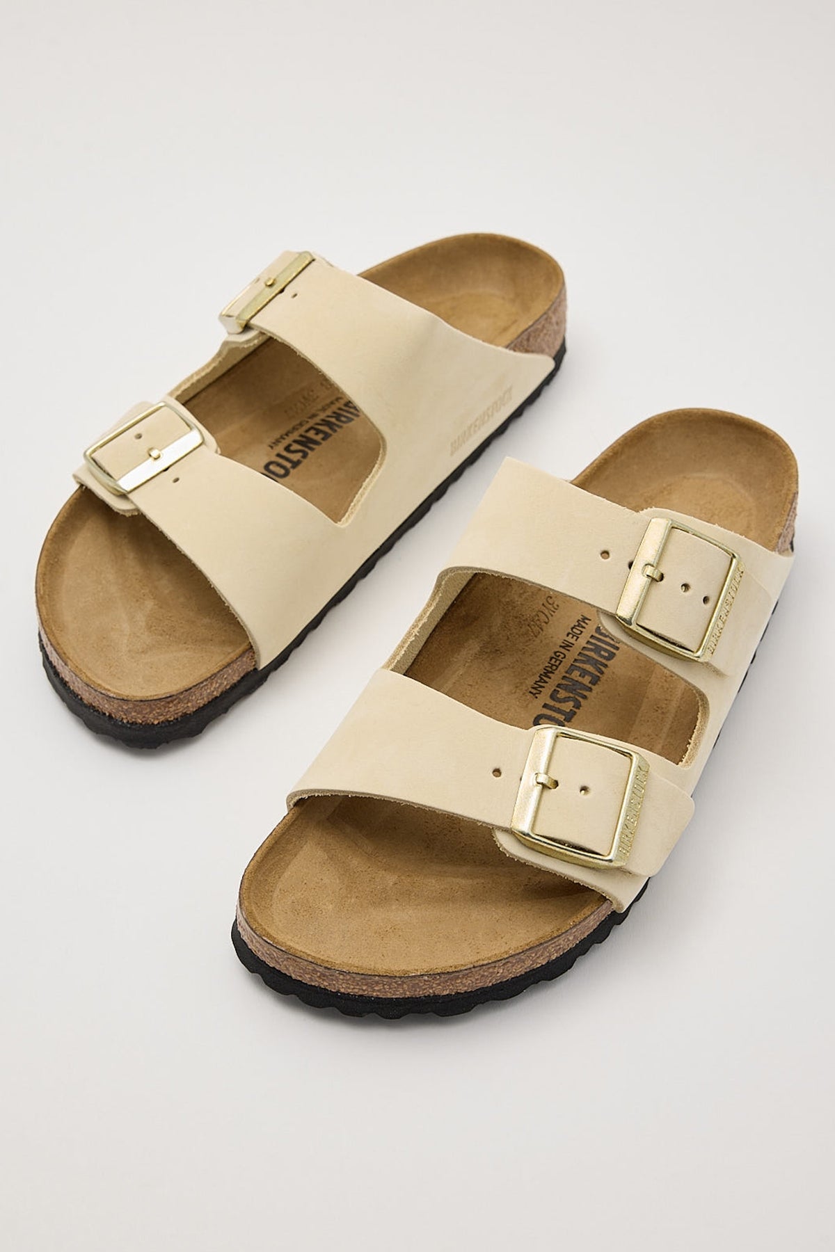 Birkenstock Arizona Nubuck Leather Narrow Ecru