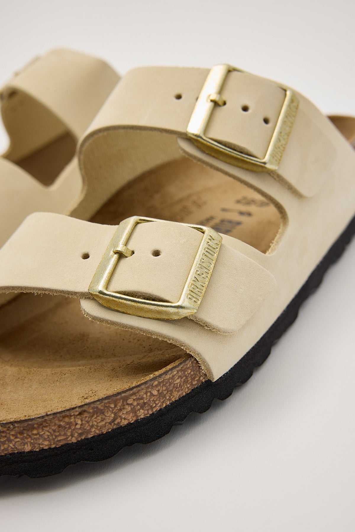 Birkenstock Arizona Nubuck Leather Narrow Ecru