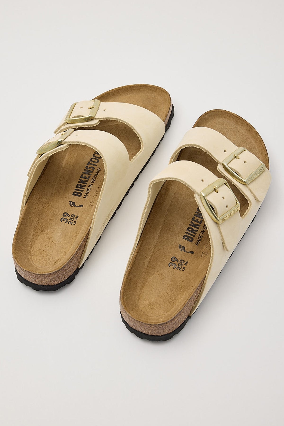 Birkenstock Arizona Nubuck Leather Narrow Ecru