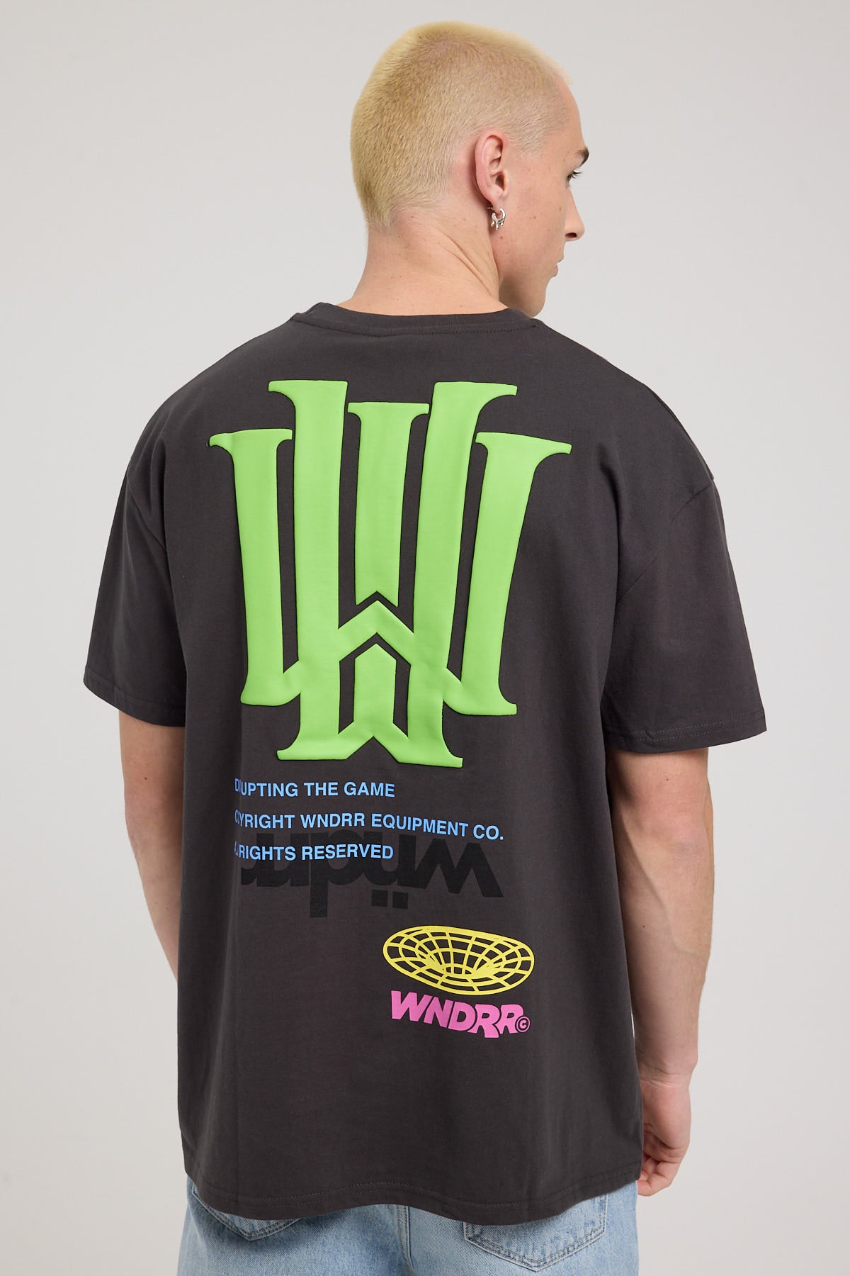 Wndrr Obscure Box Fit Tee Faded Black