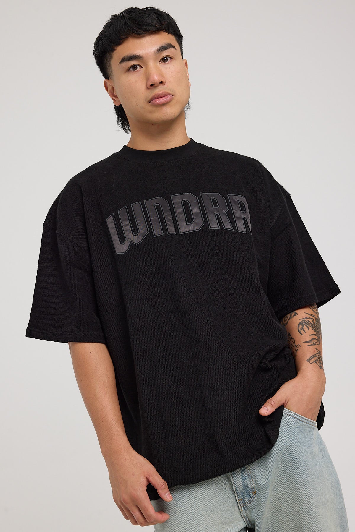 Wndrr Arch French Terry Tee Black