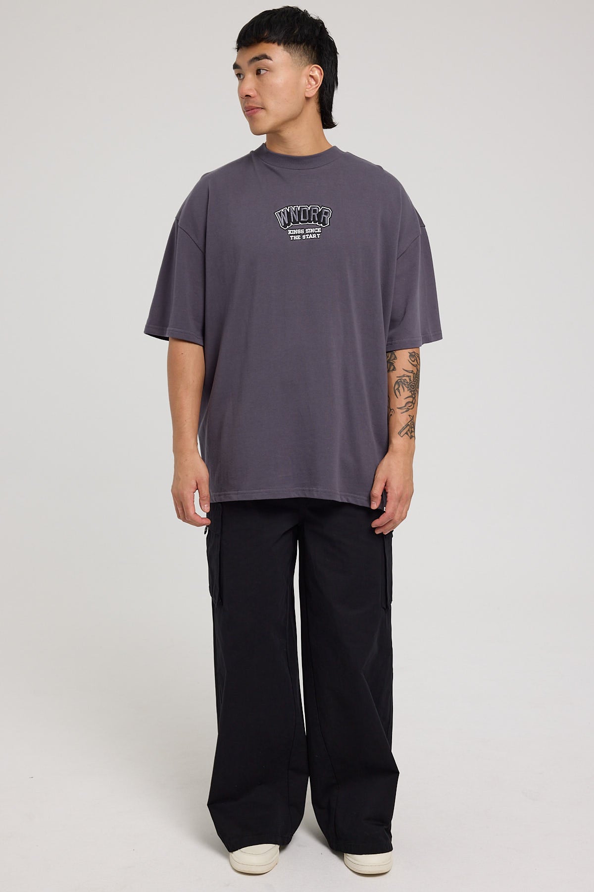 Wndrr All Rounder Heavy Weight Tee Charcoal