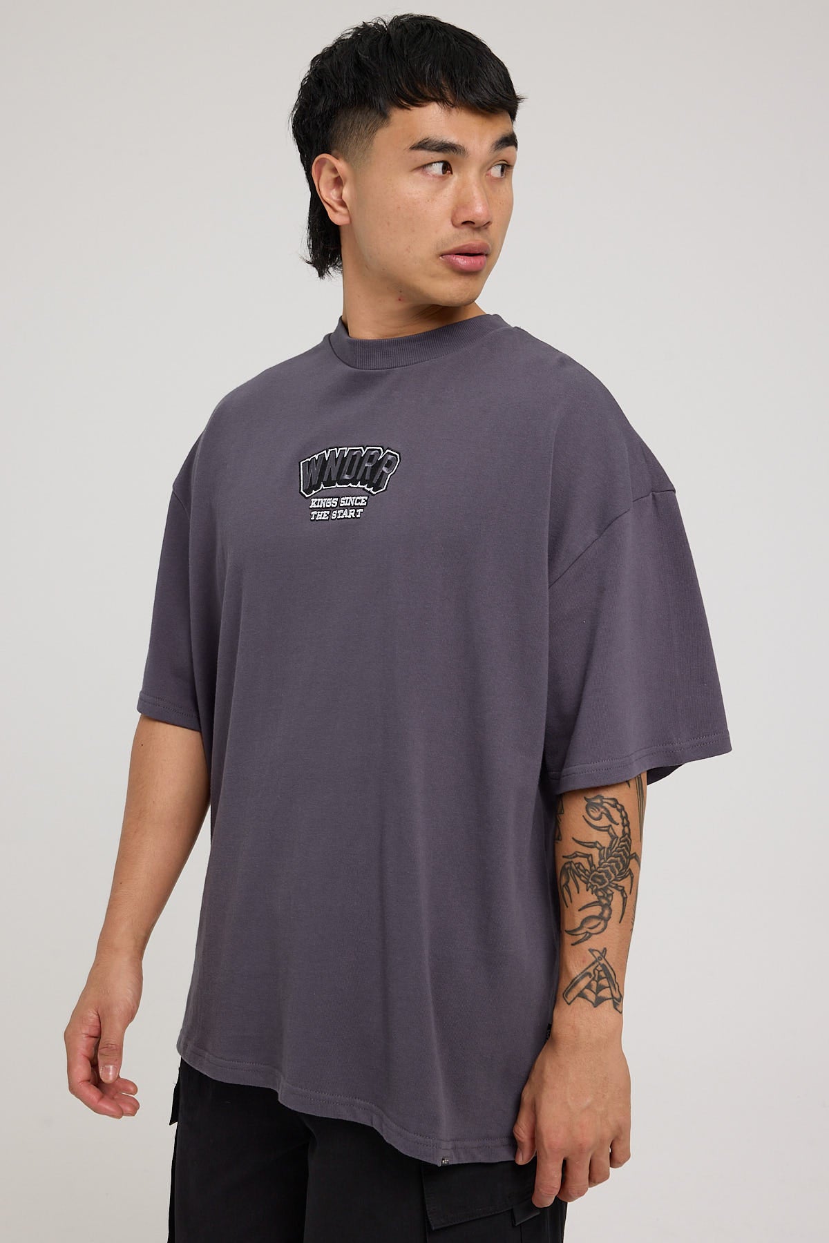 Wndrr All Rounder Heavy Weight Tee Charcoal