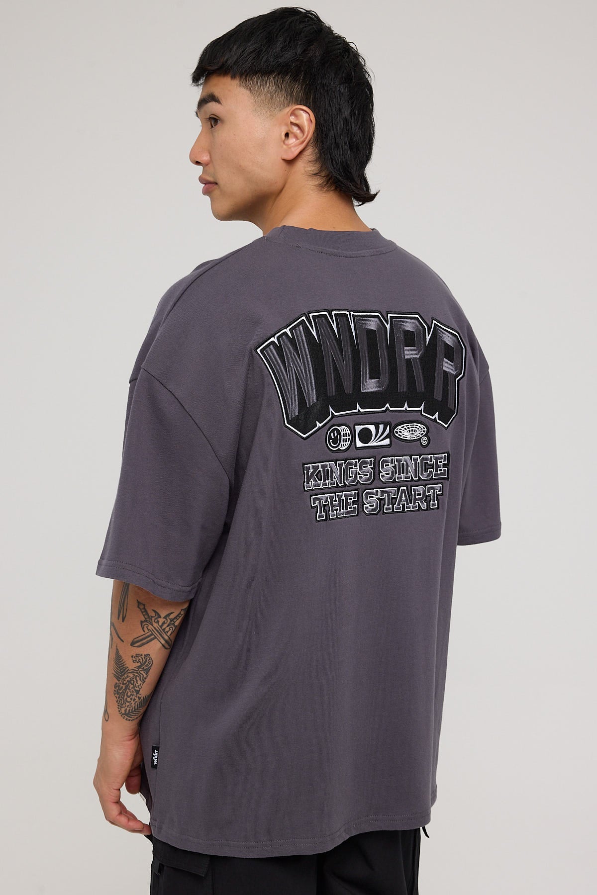 Wndrr All Rounder Heavy Weight Tee Charcoal