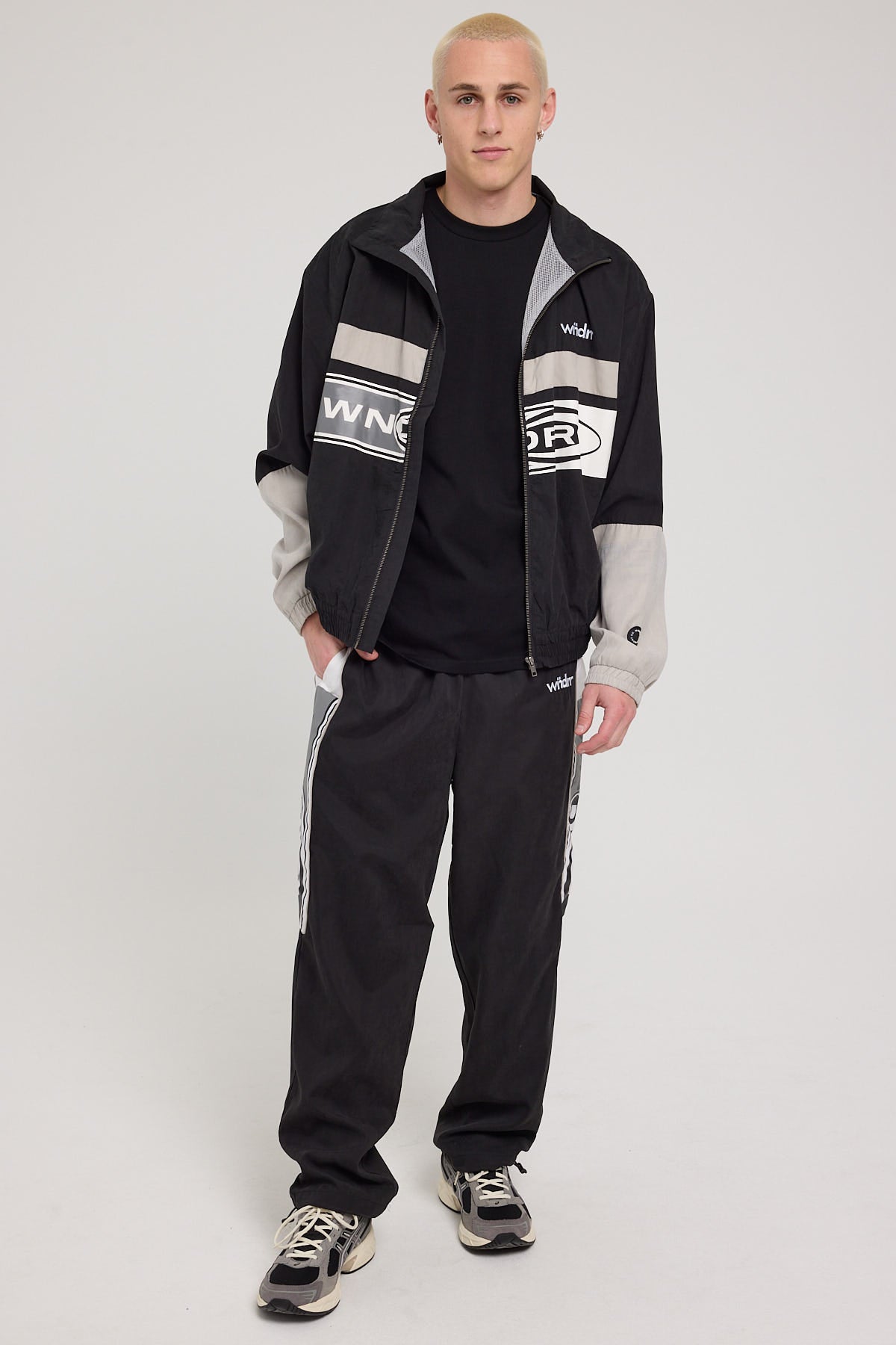 Wndrr Station Sport Trackpant Black/Grey