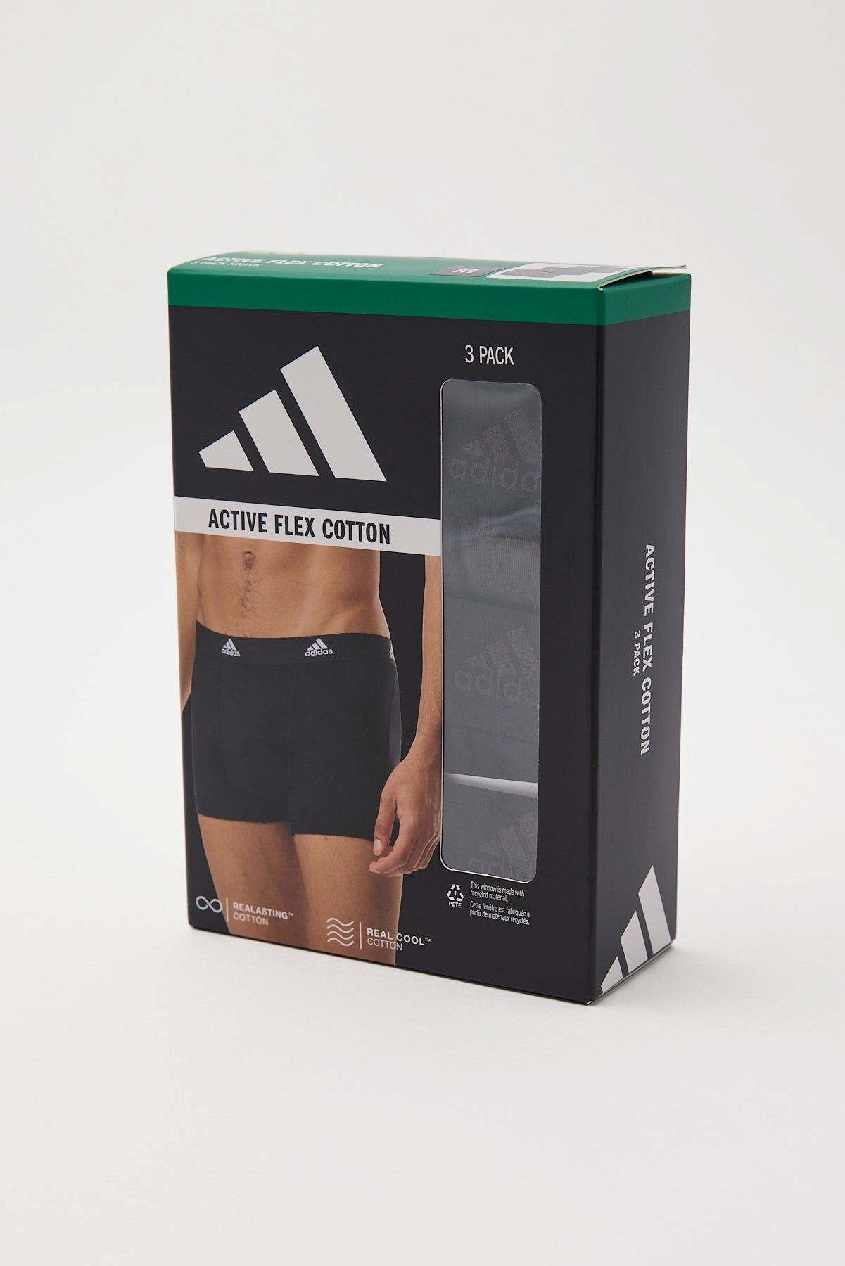 Adidas Active Flex Cotton Trunk 3pk - JJ6553 Black Assorted