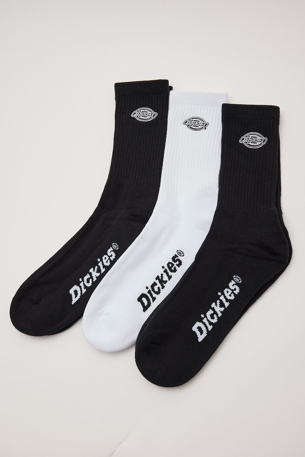 Dickies Rockwood Mono 3pk Socks Black/White