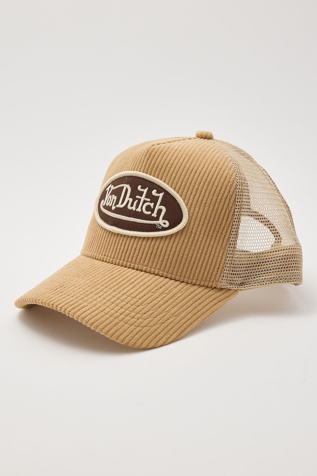 Von Dutch Corduroy Trucker Hat Beige