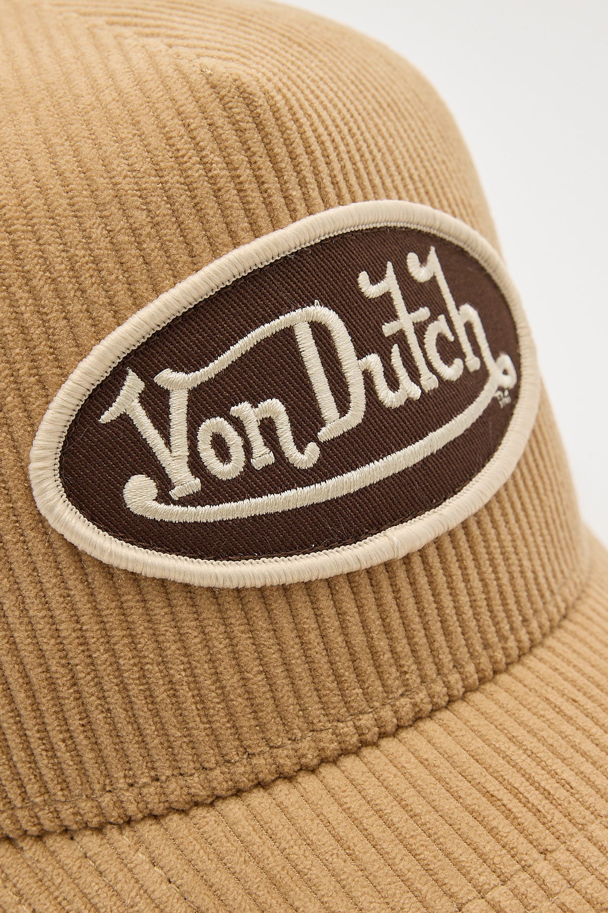 Von Dutch Corduroy Trucker Hat Beige