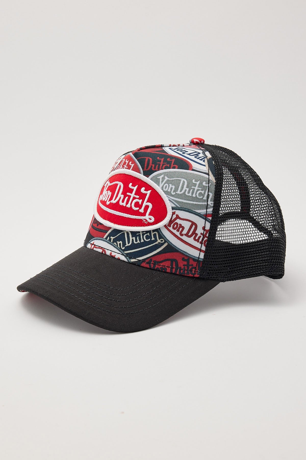 Von Dutch Patch Trucker Hat Black/Red