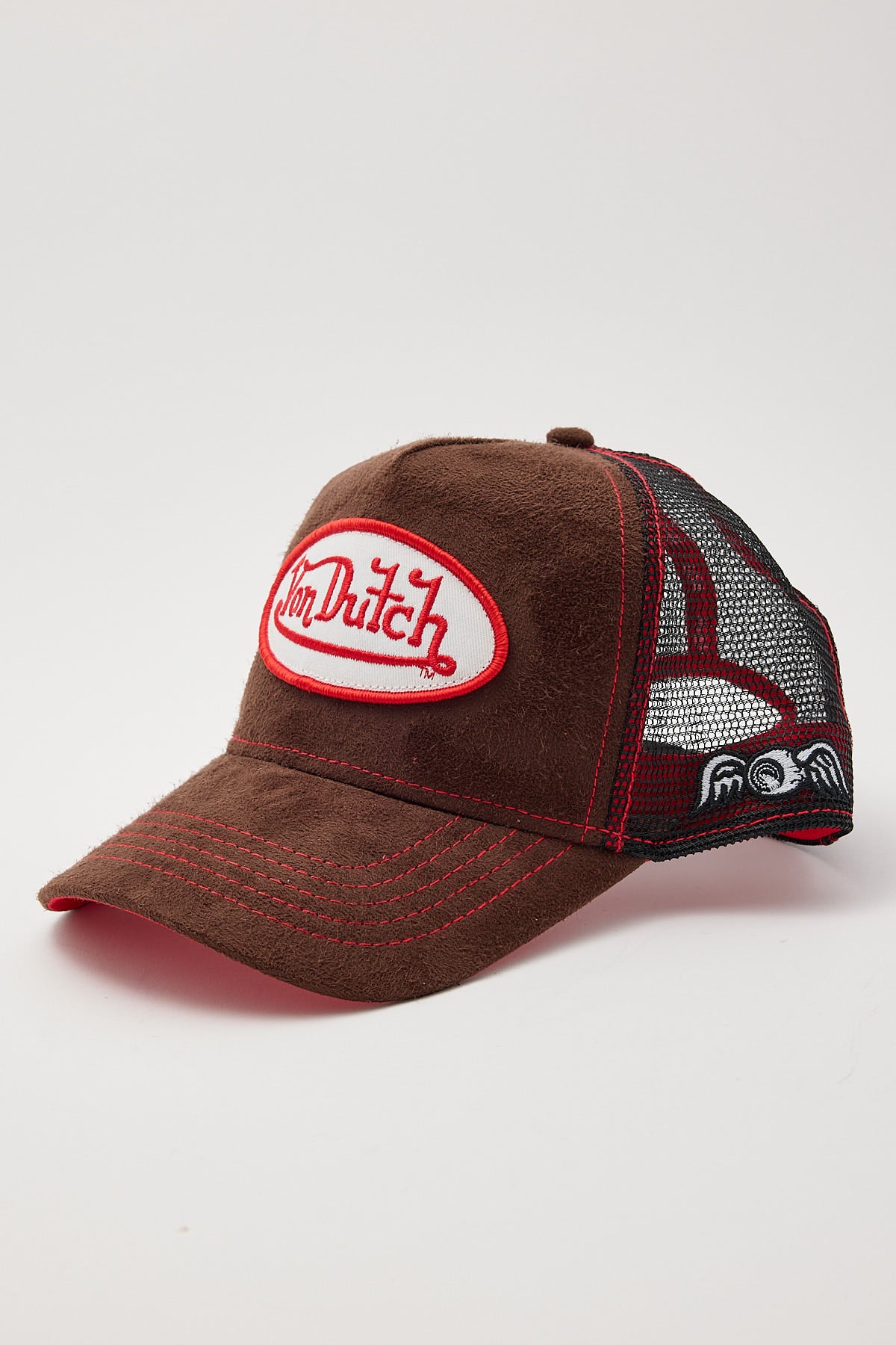 Von Dutch Brown Suede Trucker Hat Brown