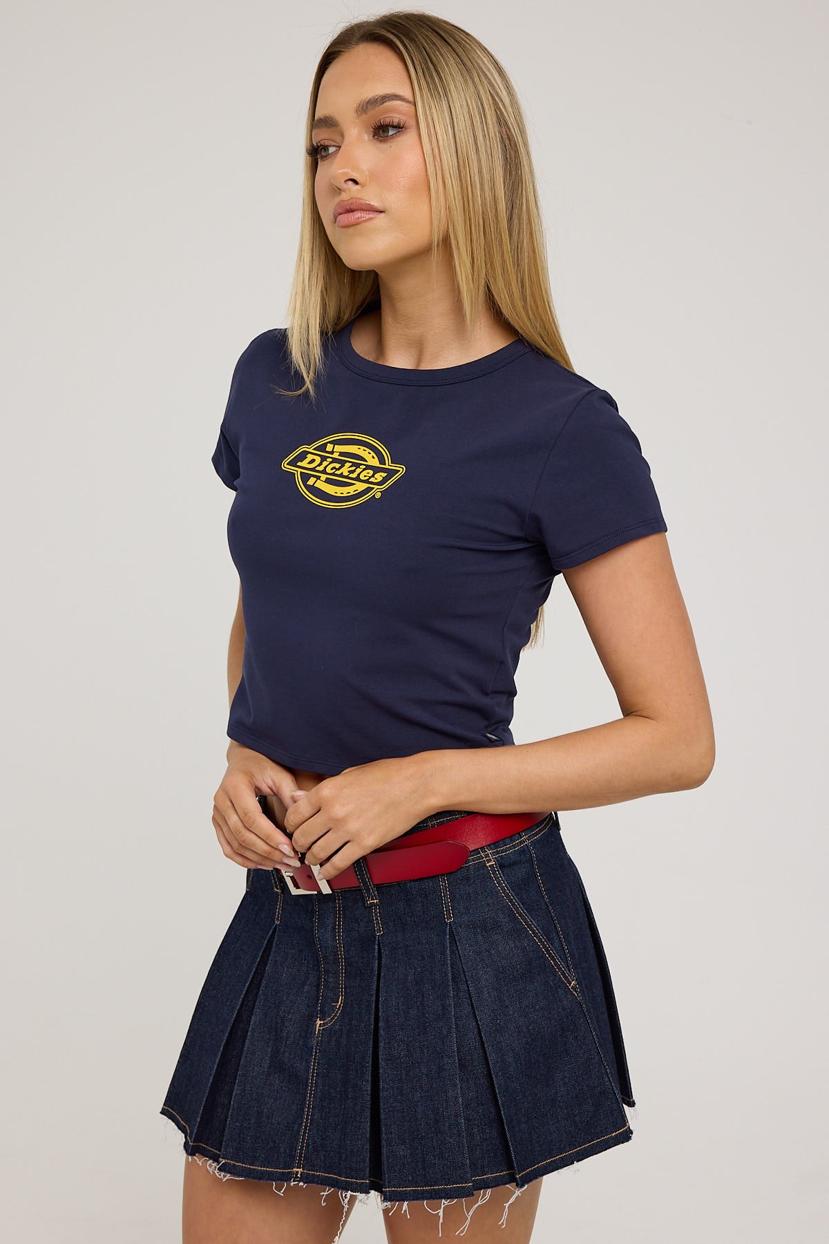 Dickies Classic Logo Baby Tee Navy