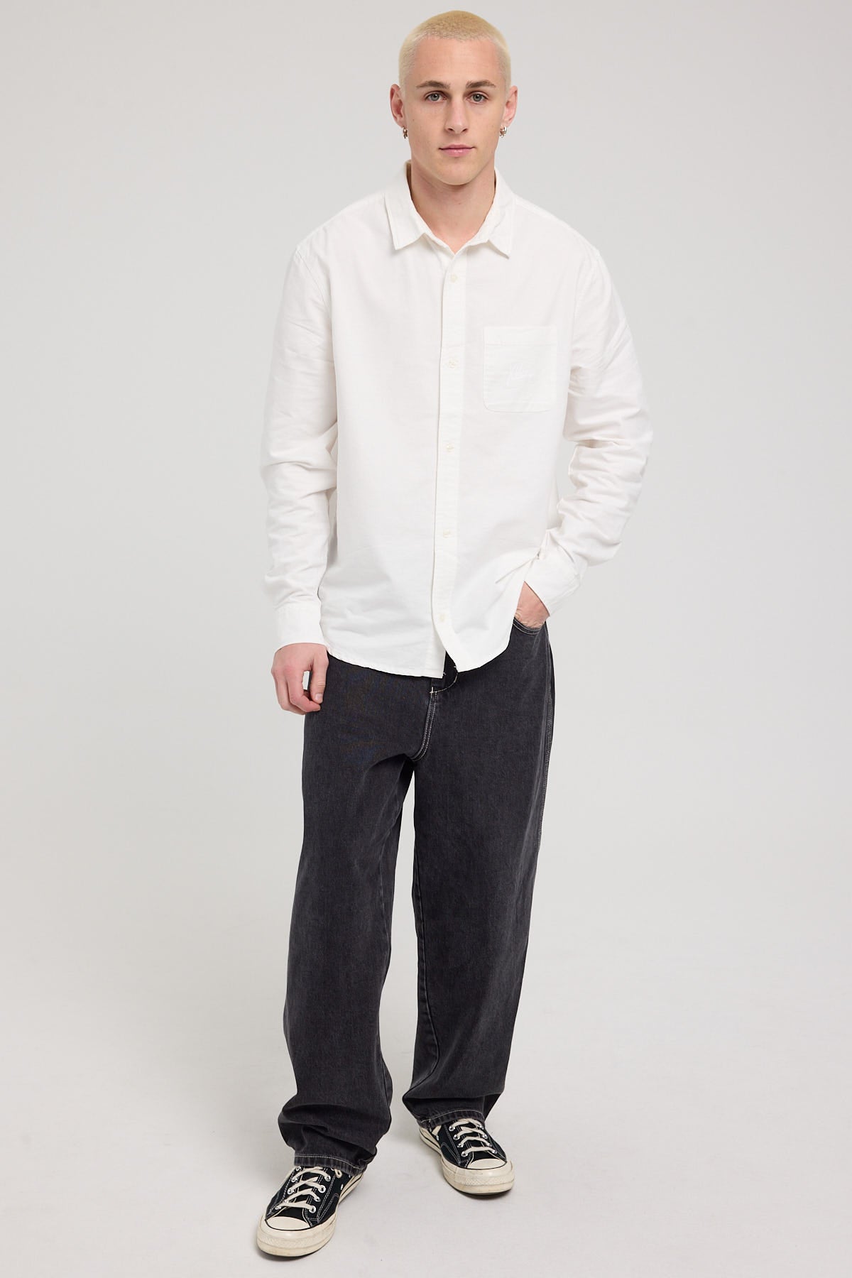 Xlarge Script Oxford LS Shirt White Oxford