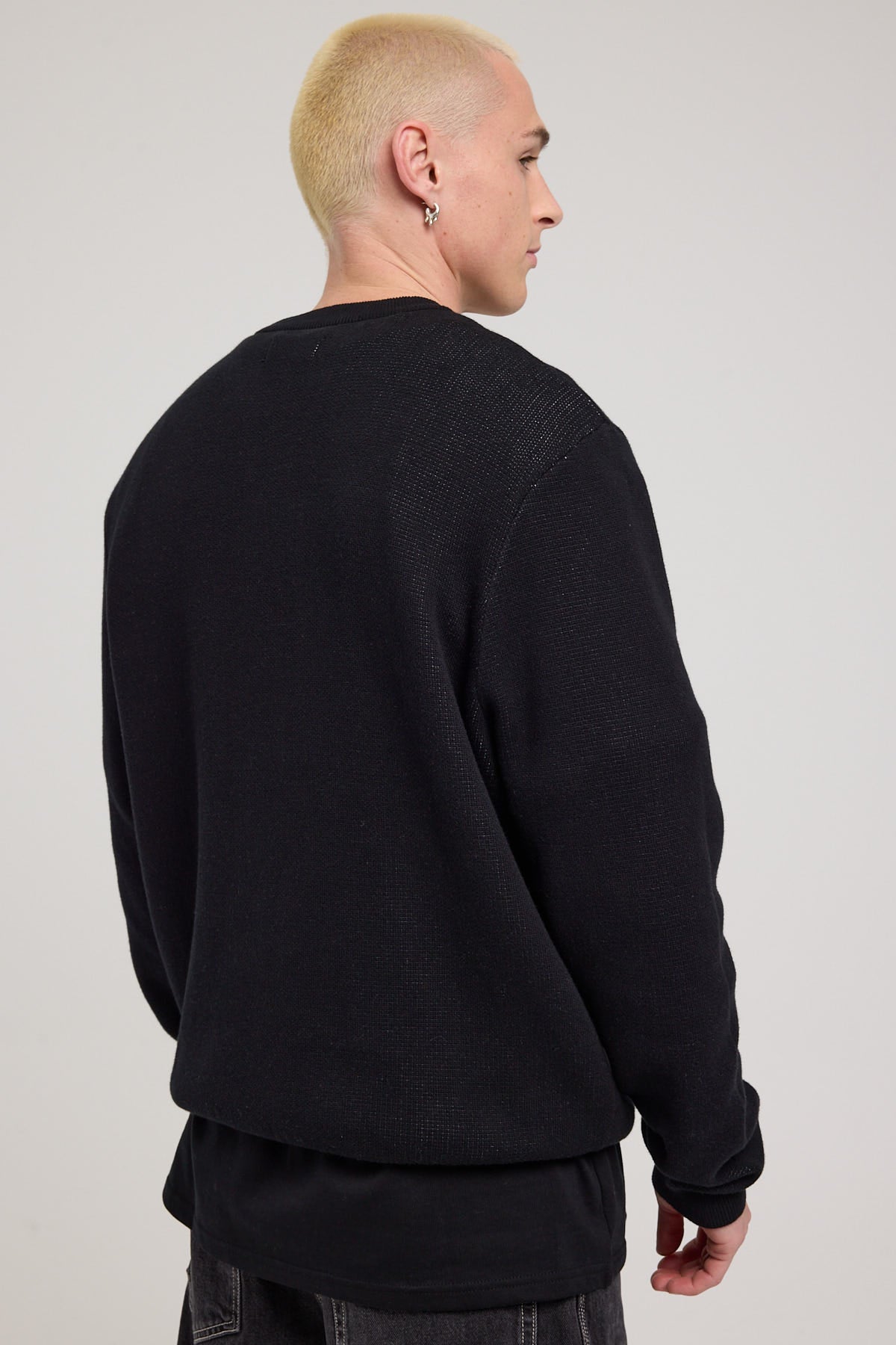 Xlarge Fire Dice Knit Crew Black