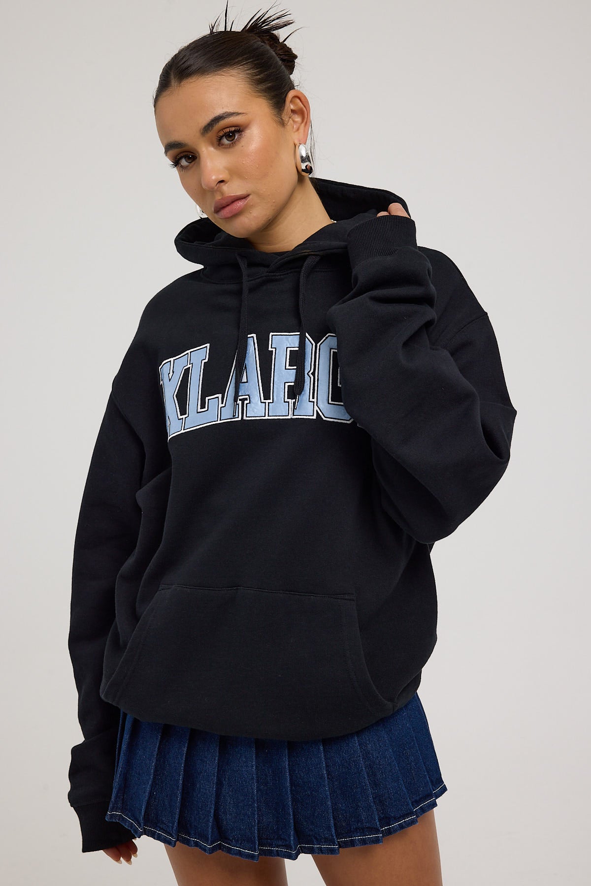 Xlarge Satin College Hood Solid Black