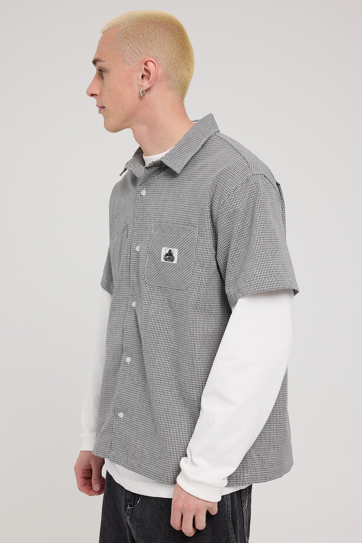 Xlarge Easy Plaid SS Shirt Grey