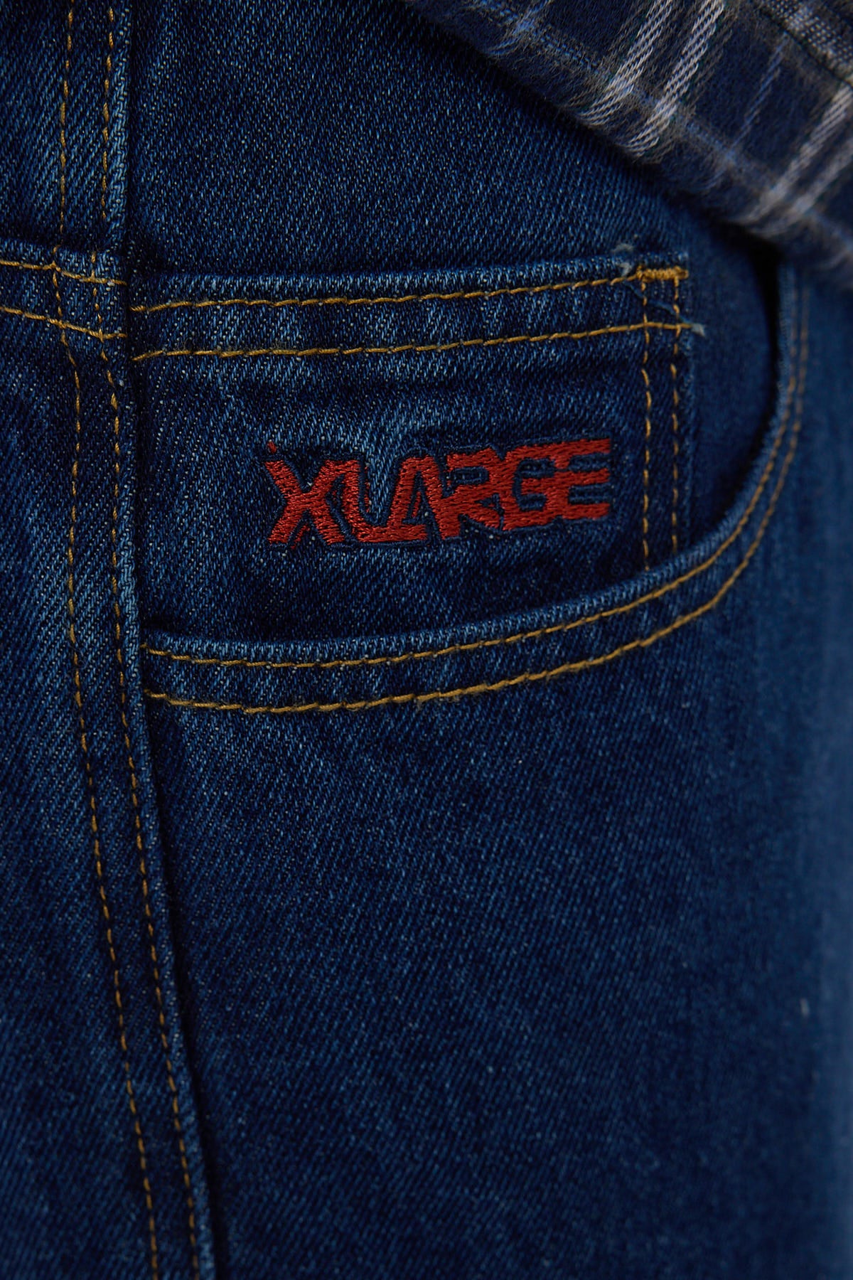 Xlarge EMB Pocket Bull Denim Pant Raw Indigo