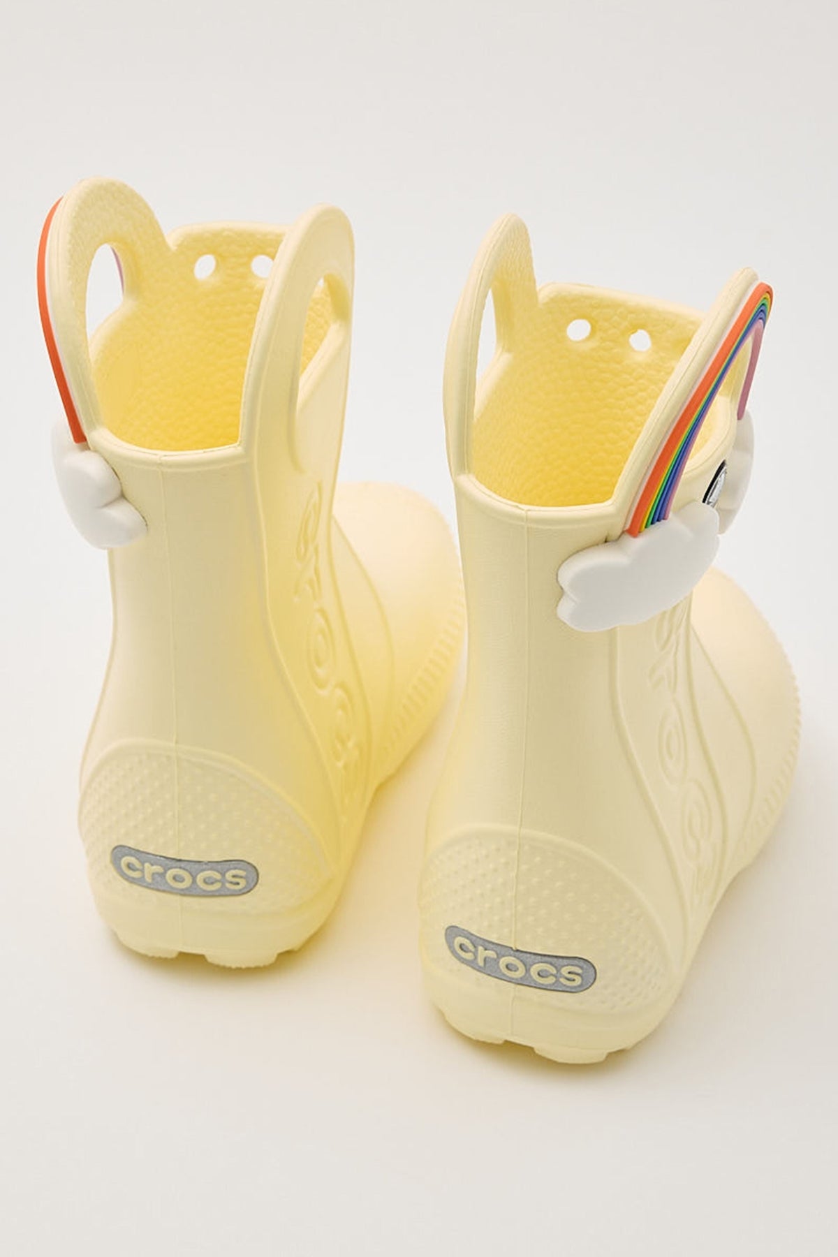 Crocs Handle It Rainbow Boot Buttercream