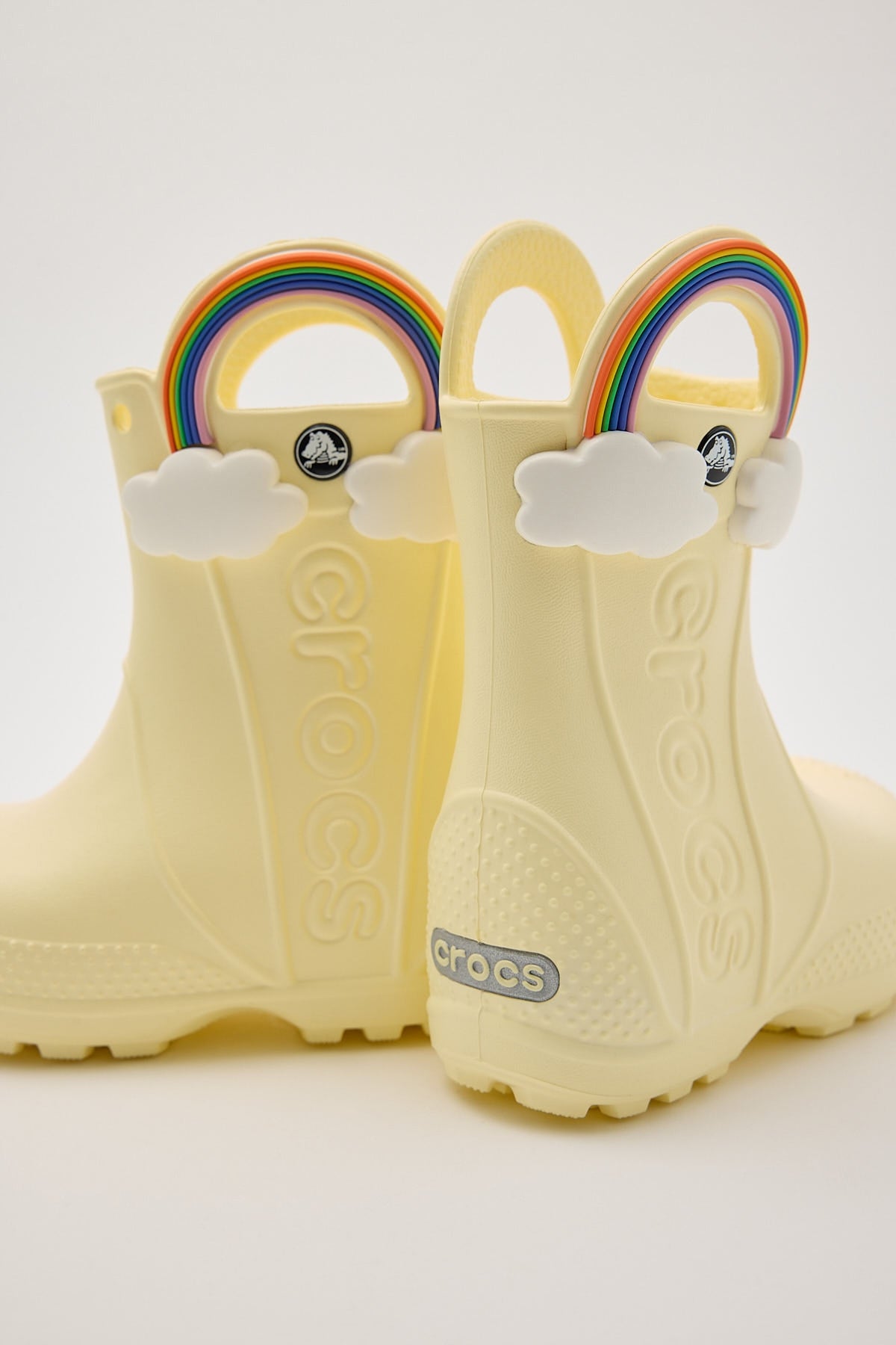 Crocs Handle It Rainbow Boot Buttercream