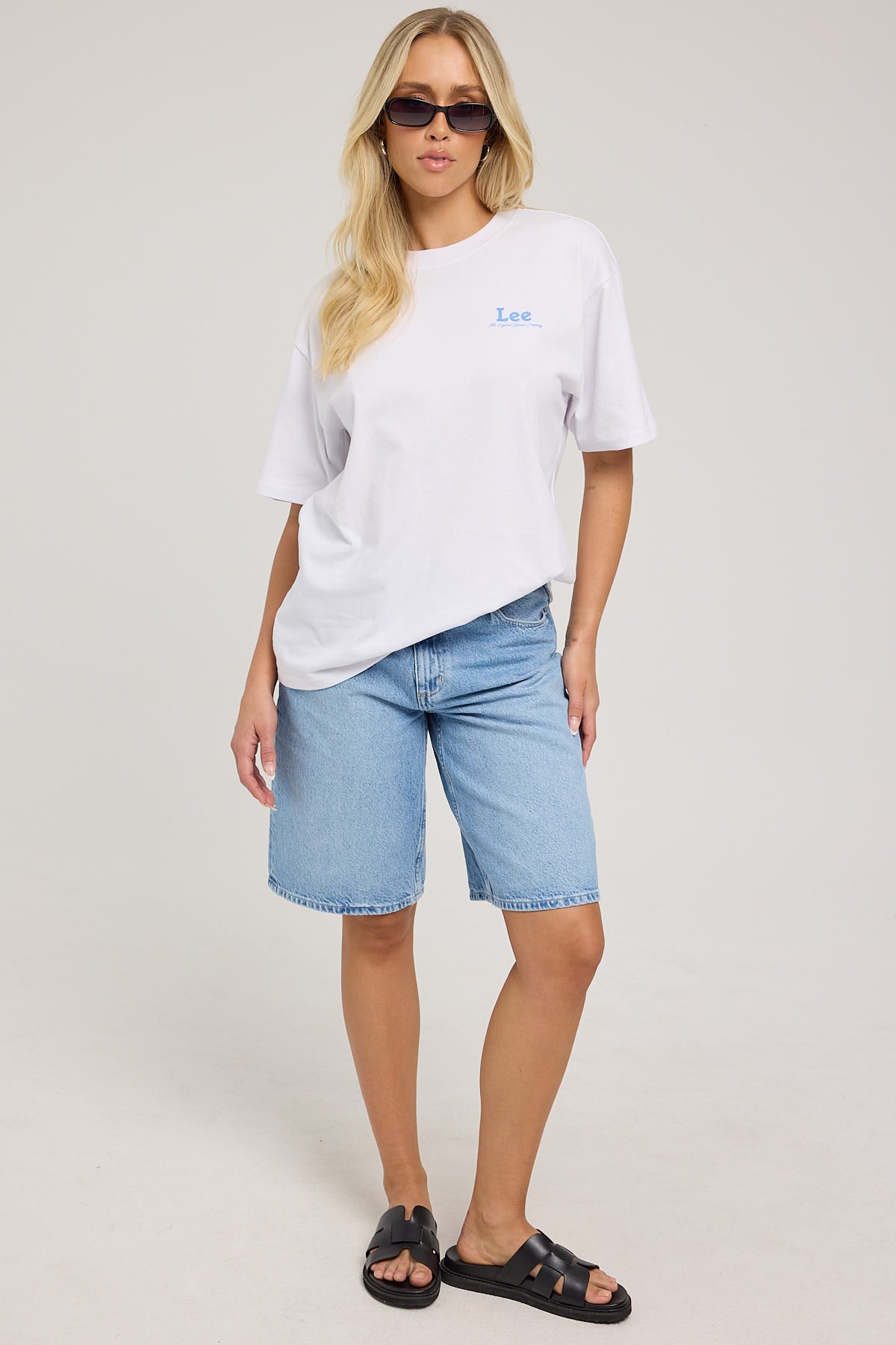 Lee Advert Baggy Tee Optic White