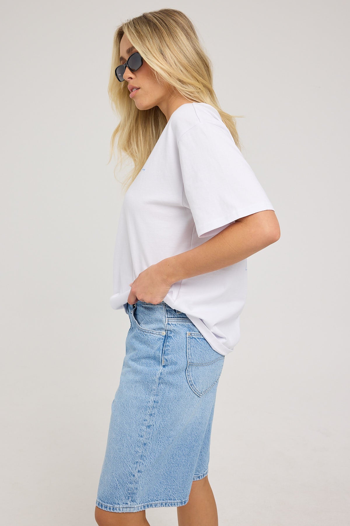 Lee Advert Baggy Tee Optic White