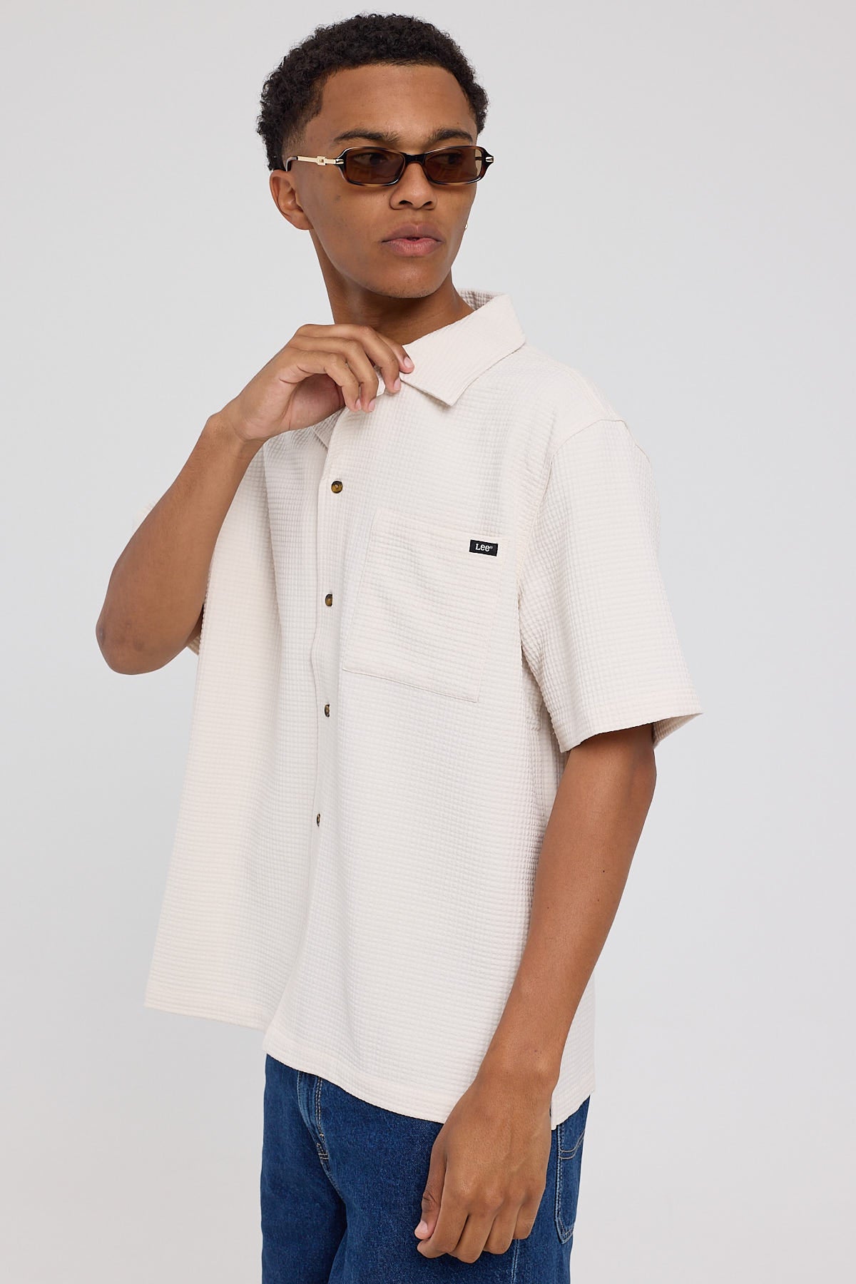 Lee HOLIDAY SHIRT SAND GRID Sand Grid