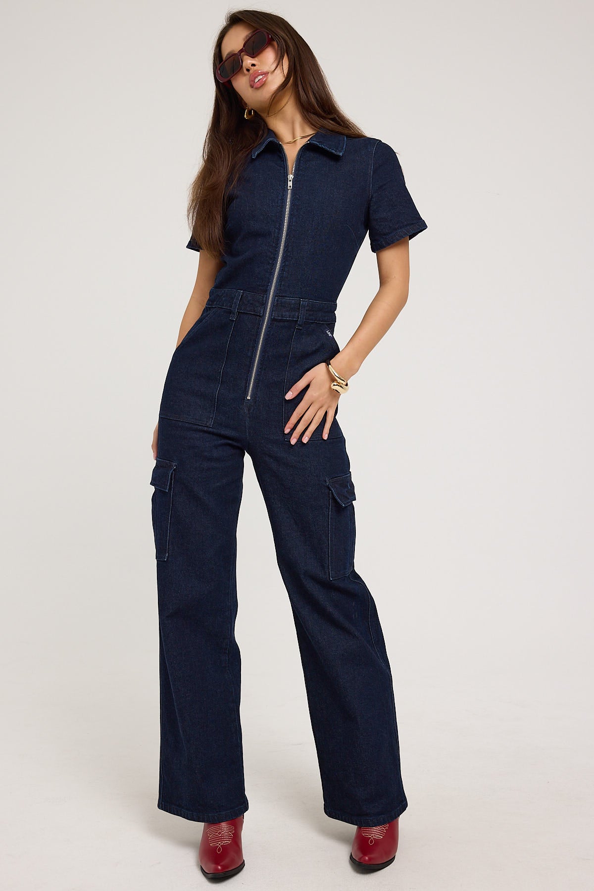 Lee Grace Cargo Boilersuit Modern Rinse