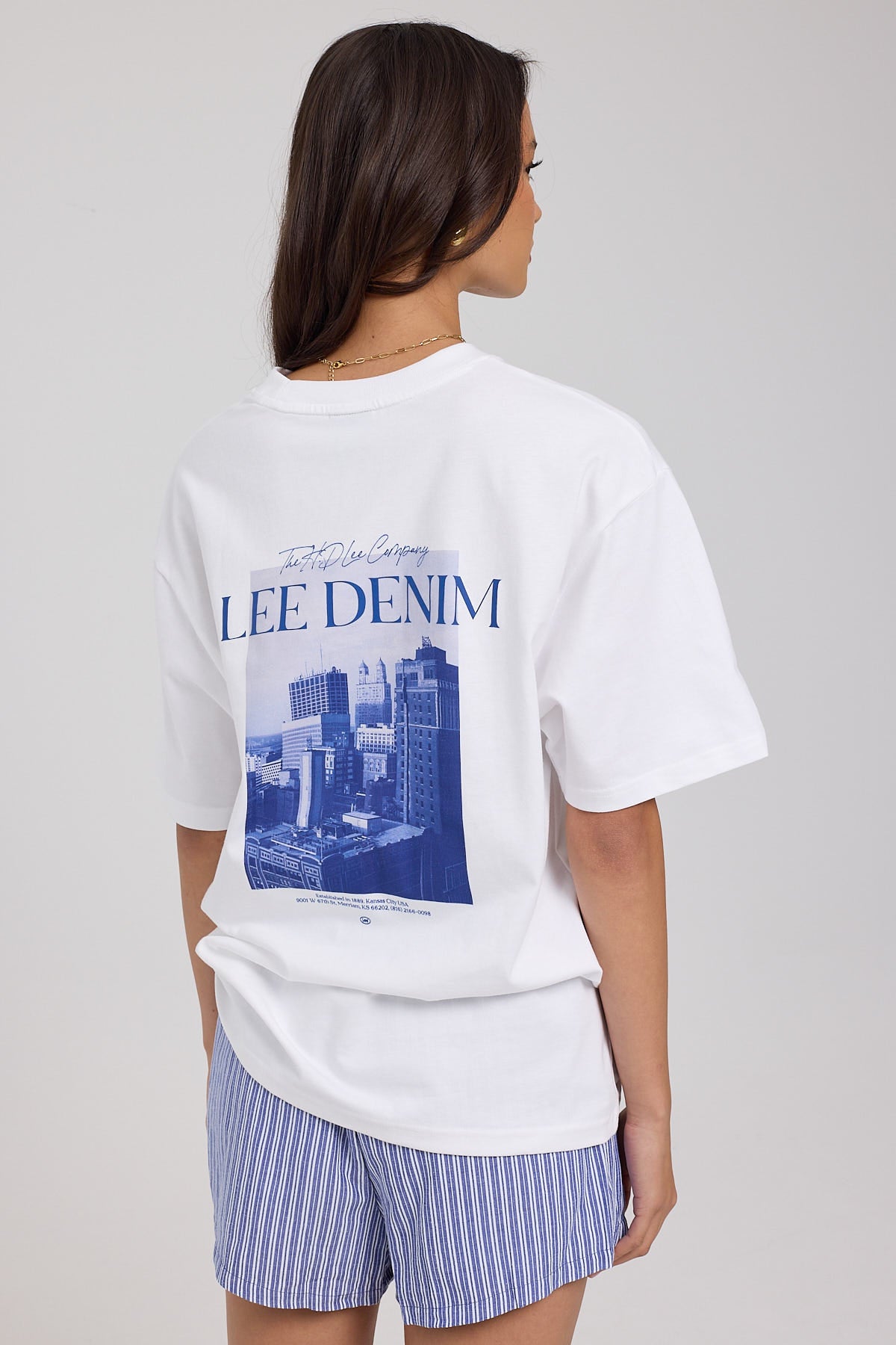 Lee Cityscape Baggy Tee Optic White