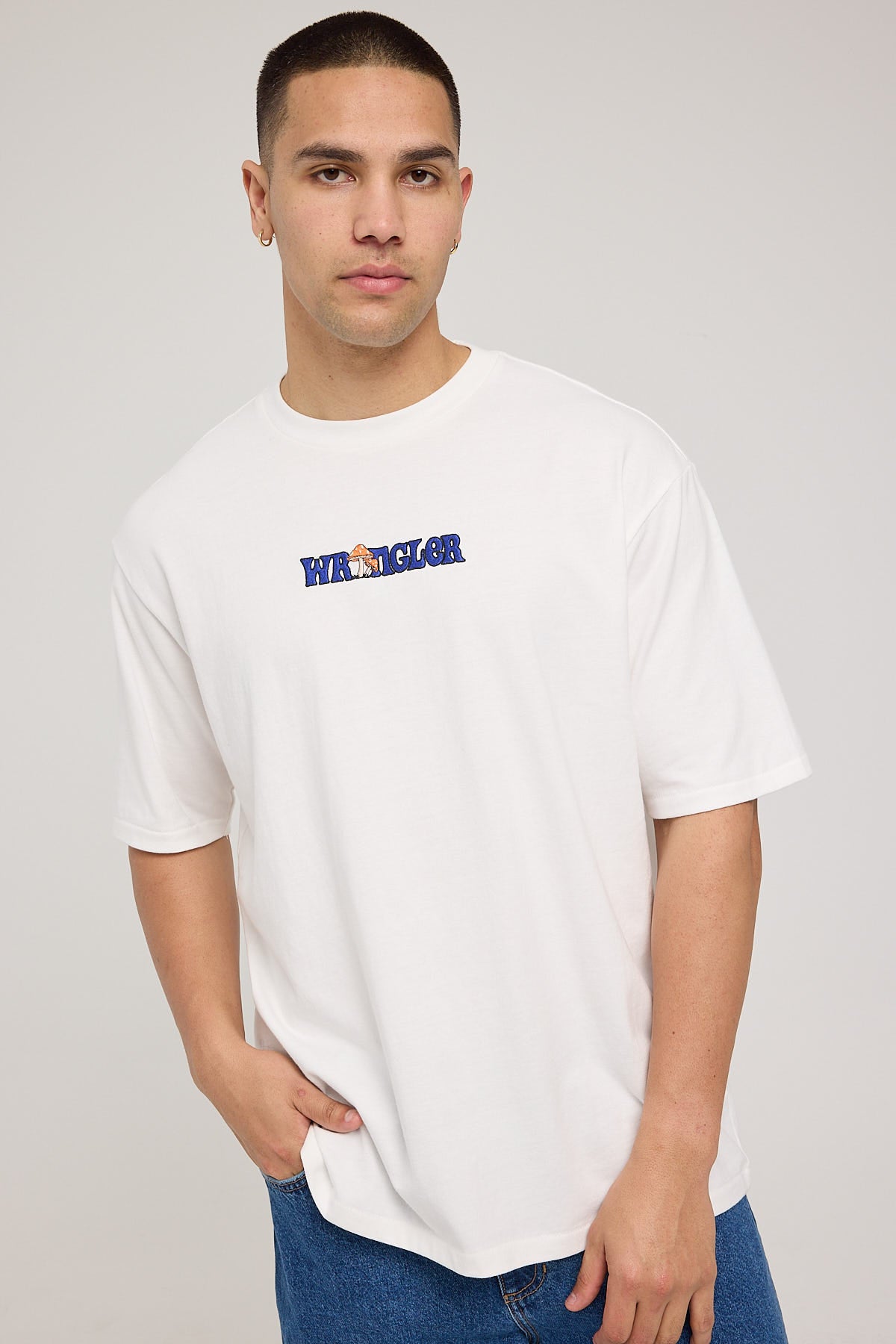 Wrangler Mushie Skacker Tee White