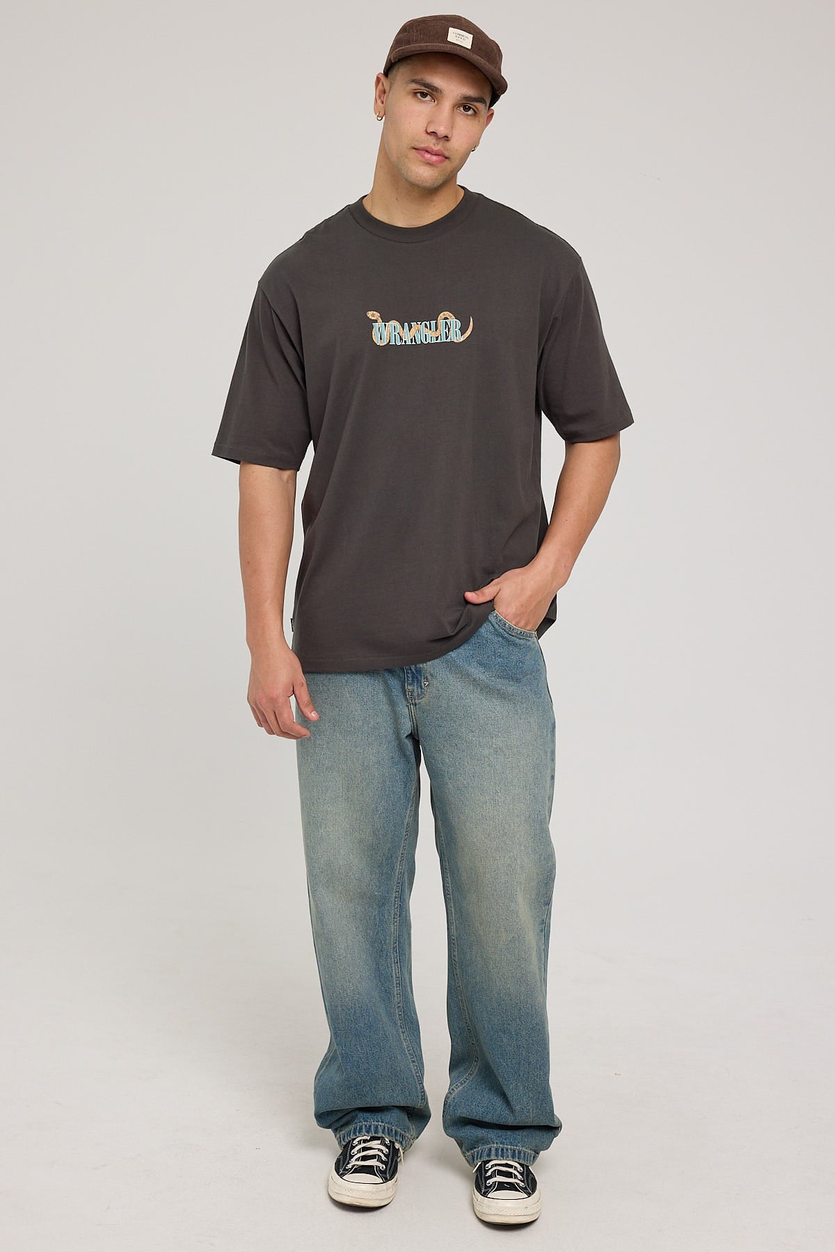 Wrangler Snake Charmer Slacker Tee Slate